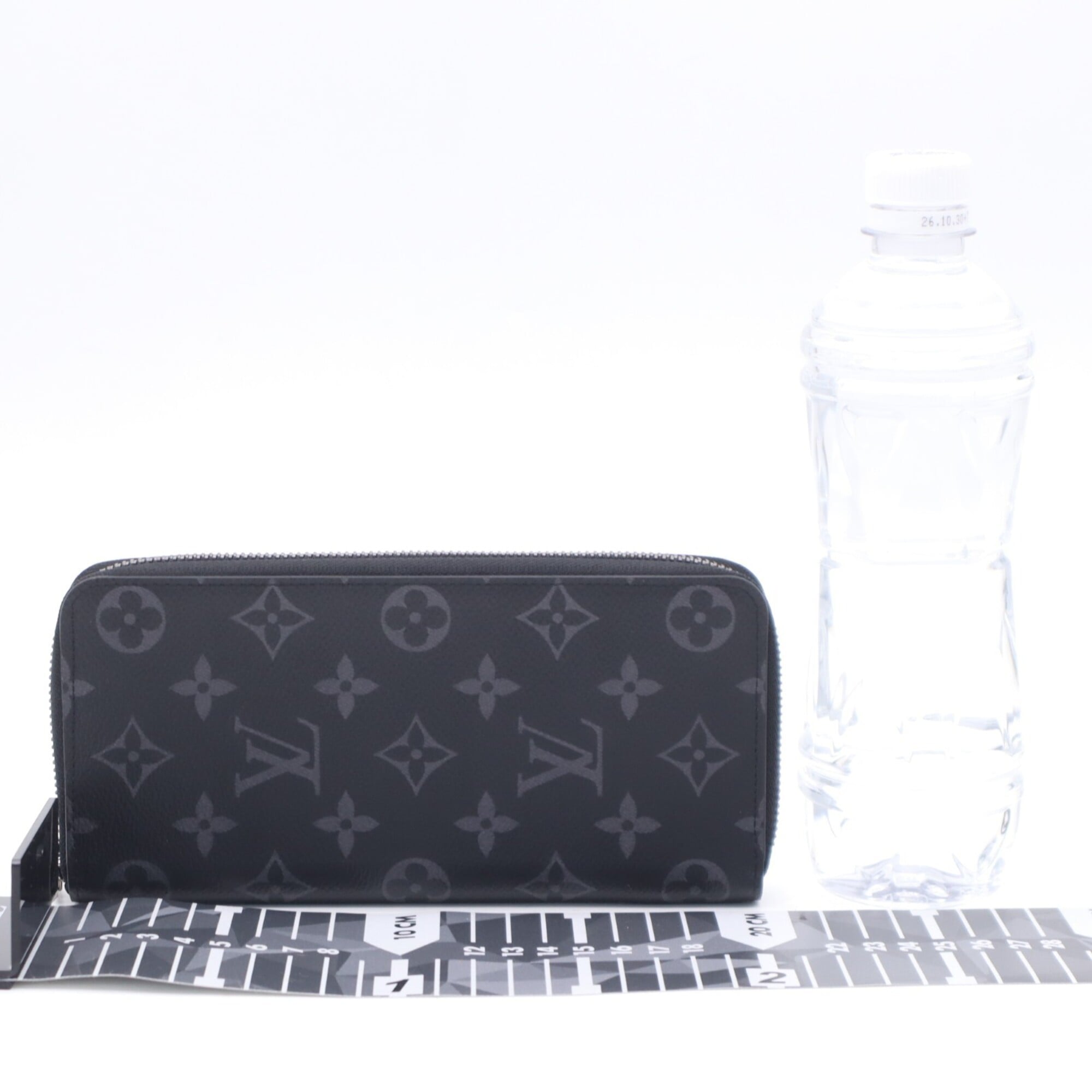 Louis Vuitton Monogram Eclipse Black Gray Monogram Eclipse Coated Canvas Leather Long Wallet (Bi-Fold) (Pre-Owned)