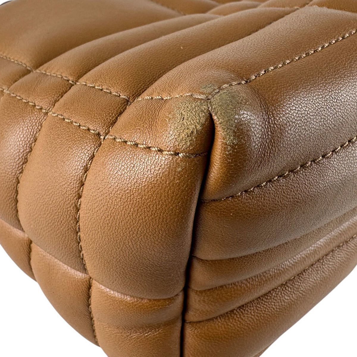 Burberry Camel Leather Shoulder Bag (Pre-Owned)