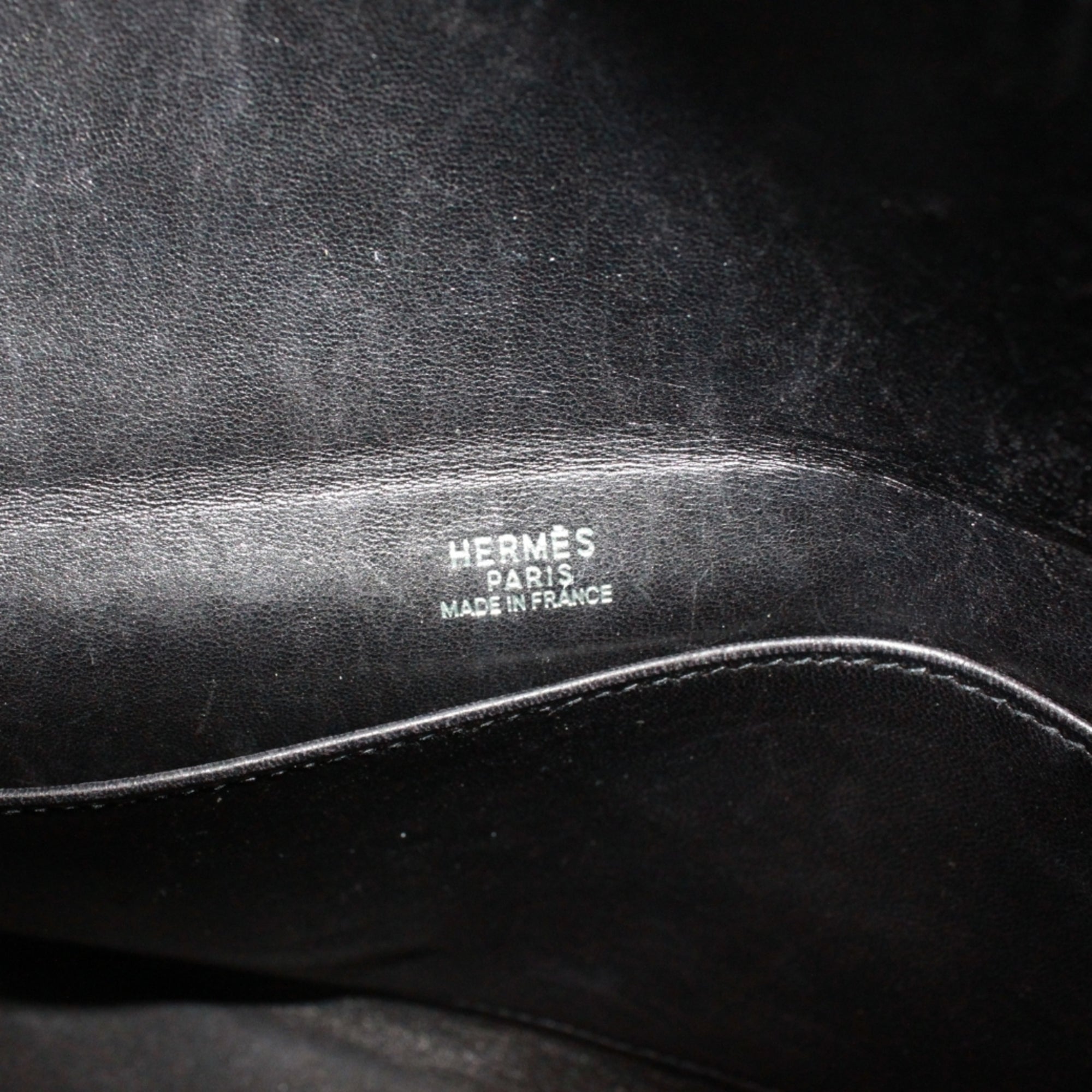 Hermes Black Green Vibrato Leather Leather Shoulder Bag (Pre-Owned)
