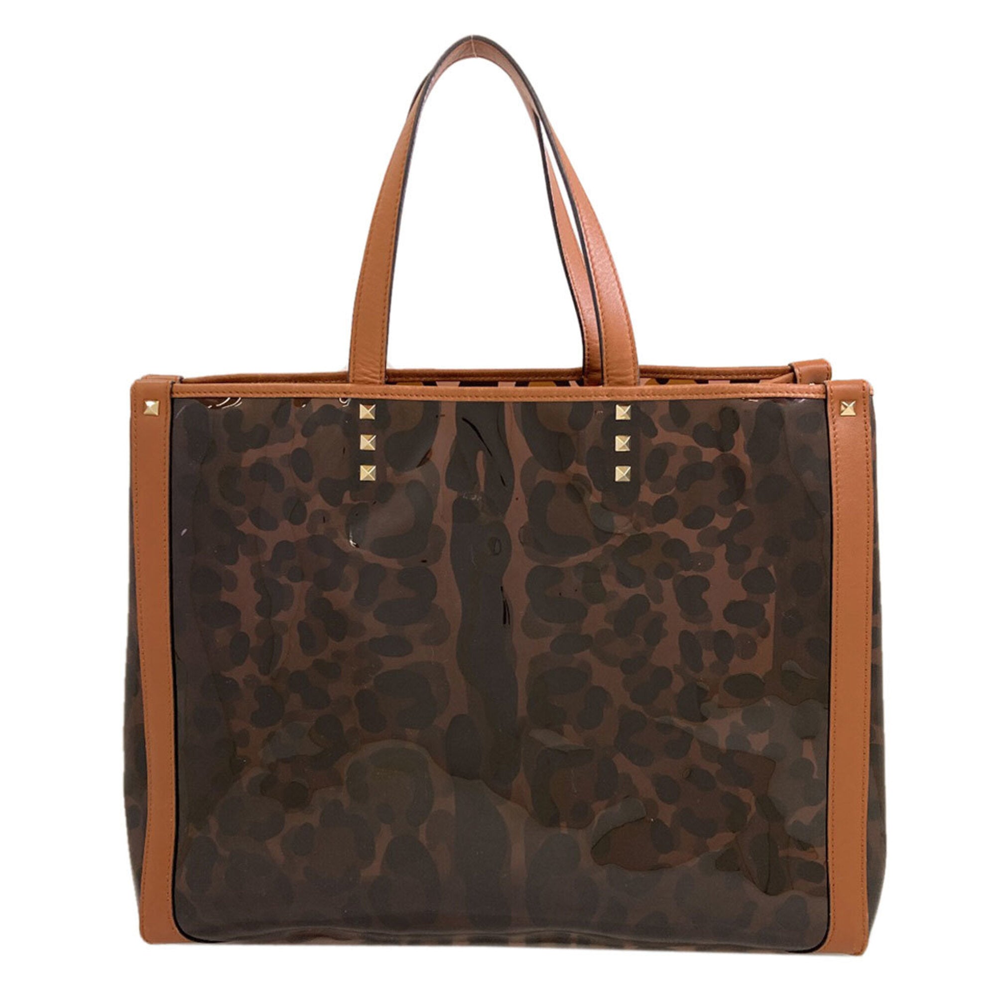 Valentino Brown Vinyl Tote Bag (Pre-Owned)