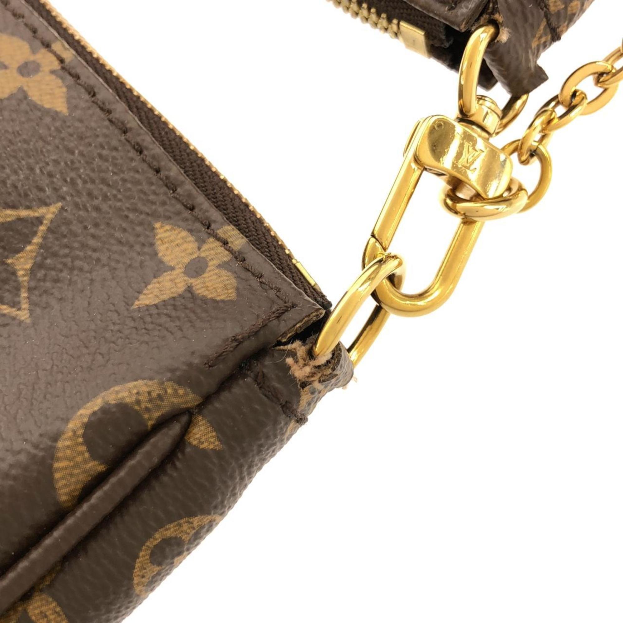Louis Vuitton Brown Rose Clair Coated Canvas Pochette Shoulder Bag (Pre-Owned)