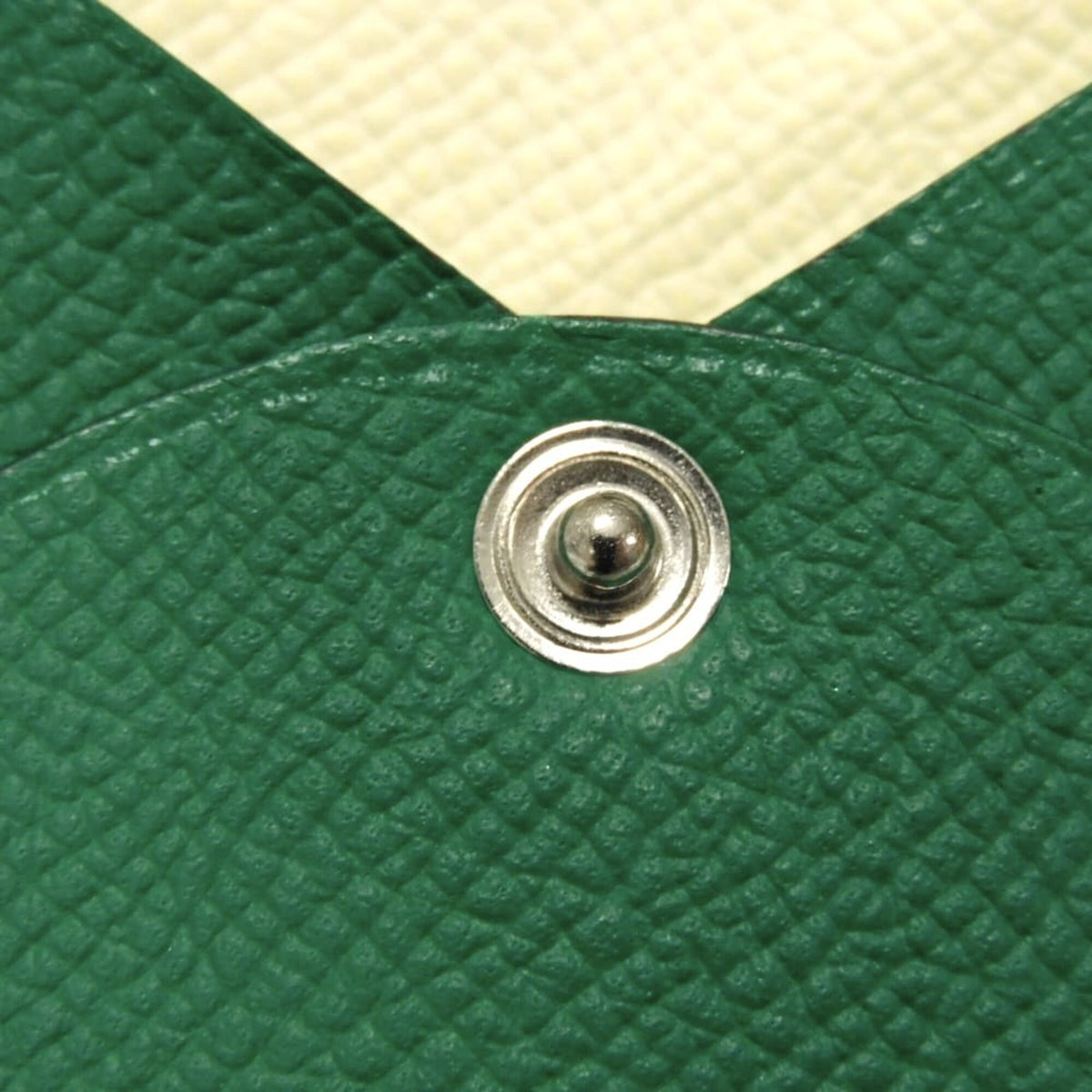 Hermes Bicolor Green Epsom Leather Coin Purse/Coin Case (Pre-Owned)