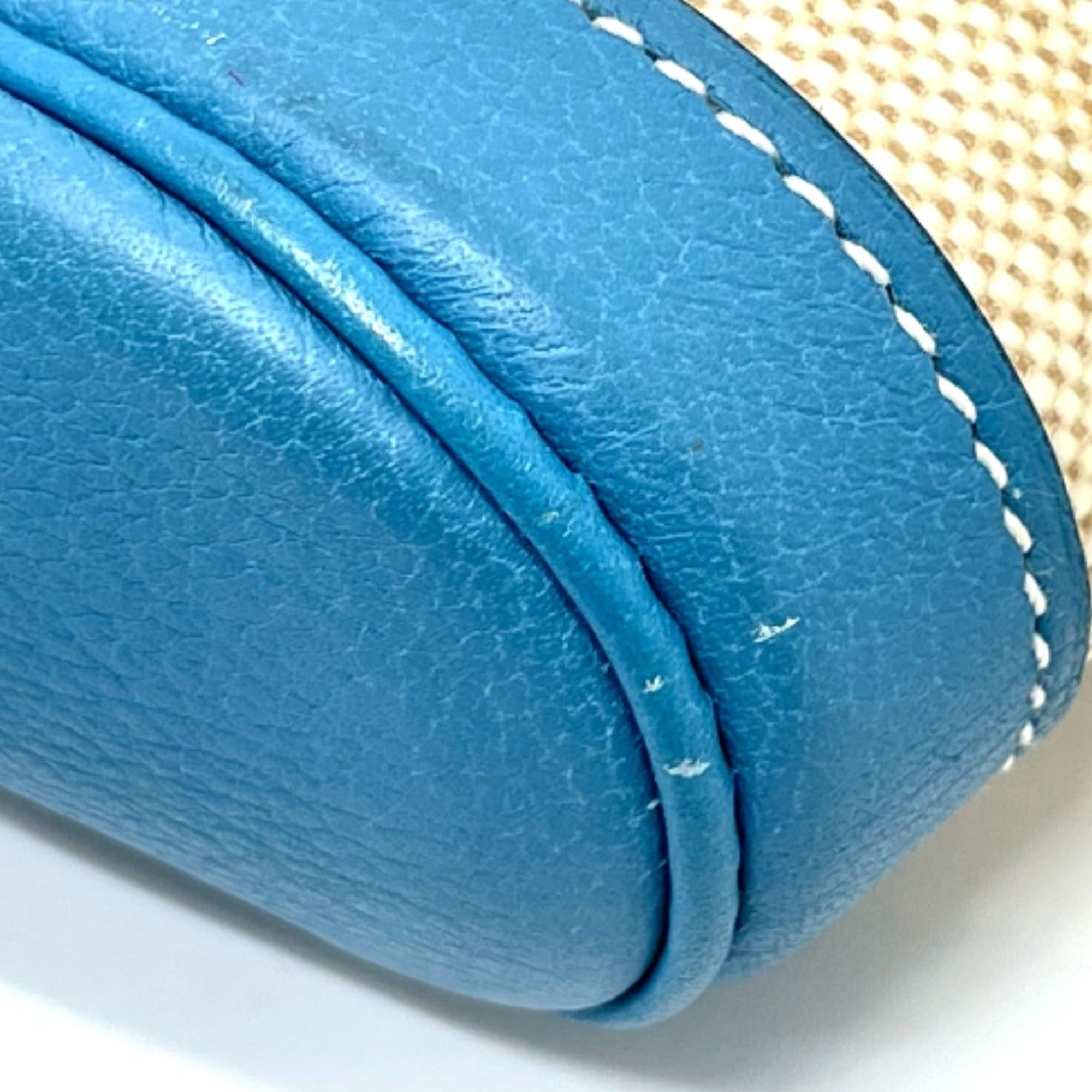 Hermes Equi Blue Paradise Toile H Taurillon Clemence Leather Clutch Bag Pouch (Pre-Owned)