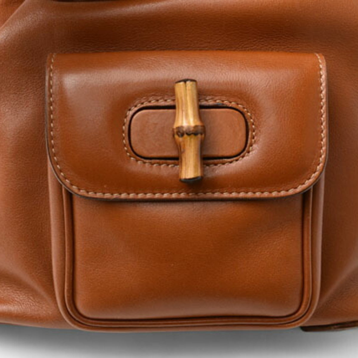 Gucci Brown Leather Backpack (Pre-Owned)