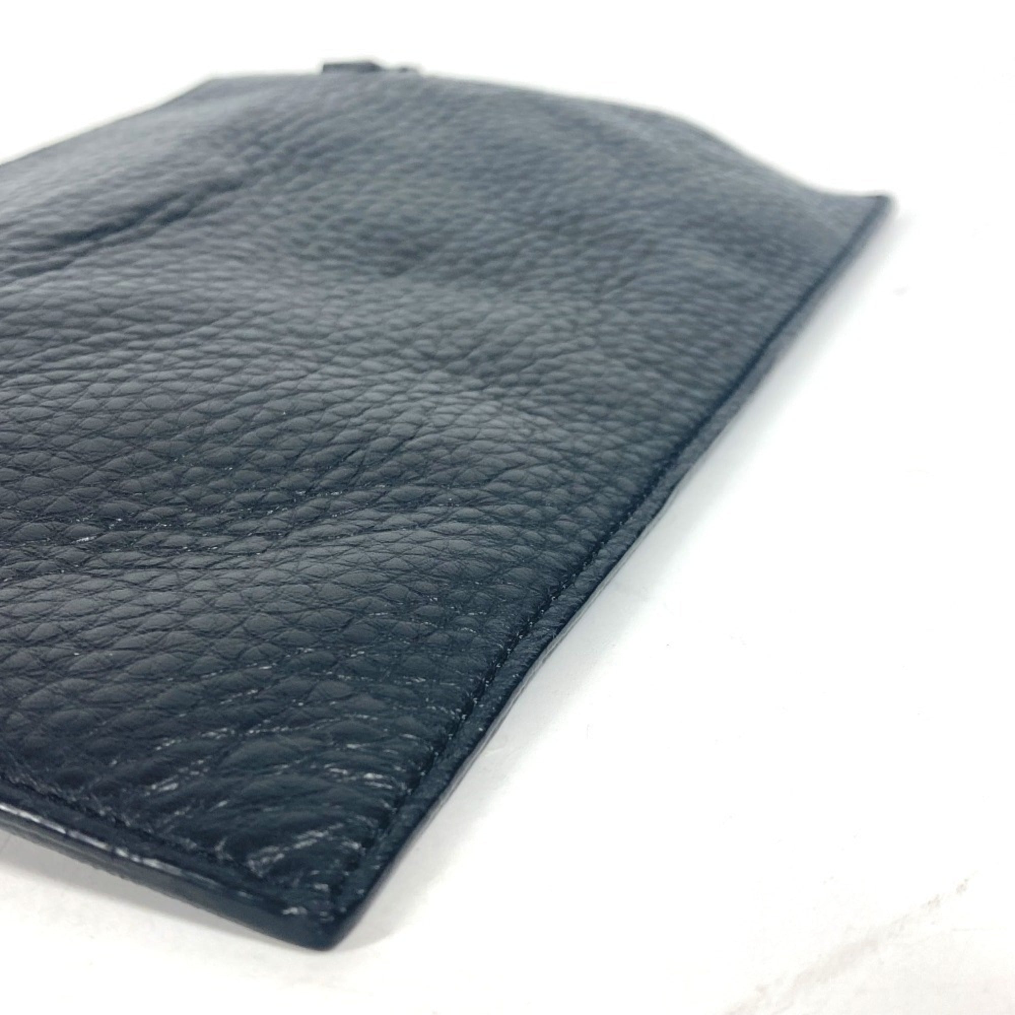 Versace Black Leather Clutch Bag Pouch (Pre-Owned)