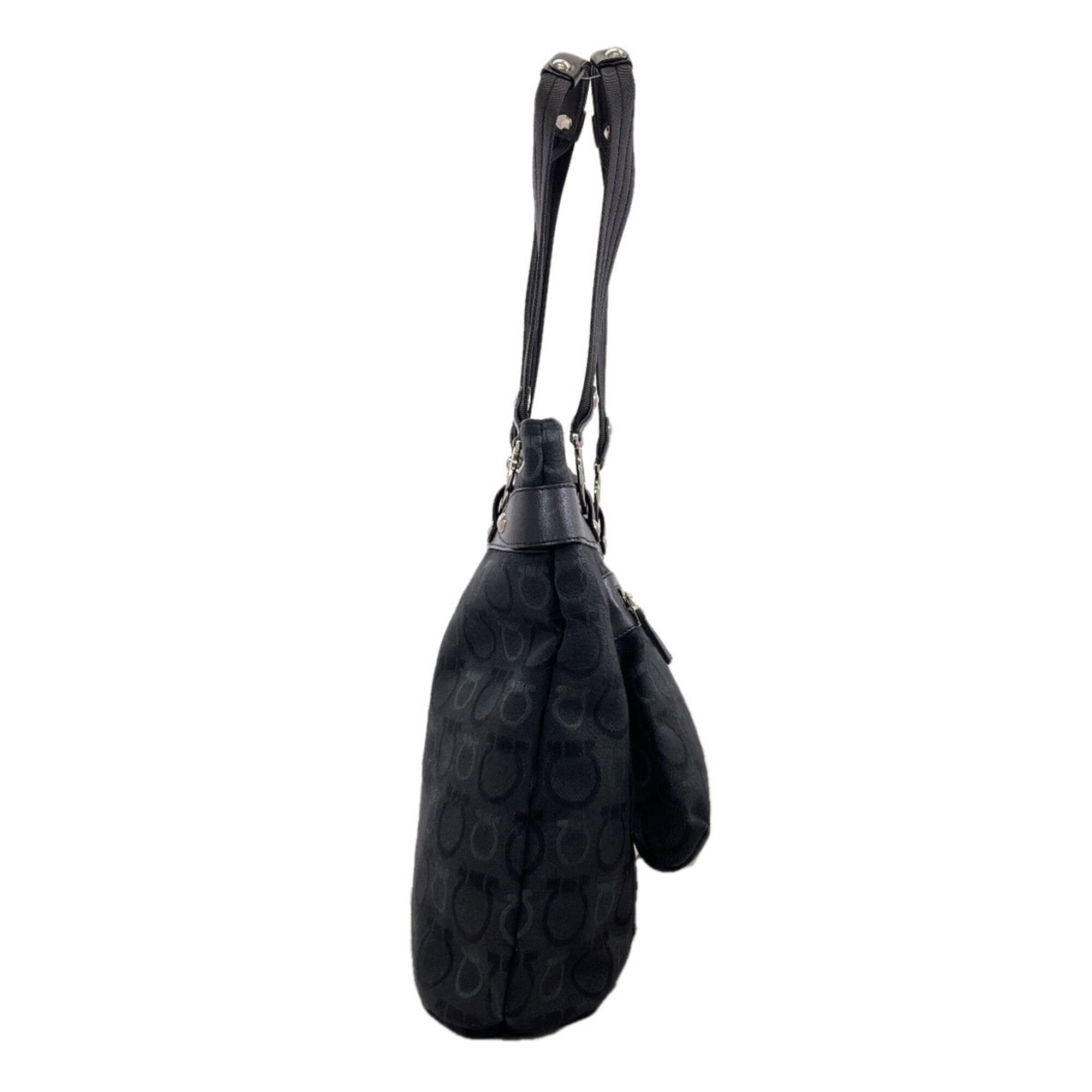 Salvatore Ferragamo Black Canvas Tote Bag (Pre-Owned)