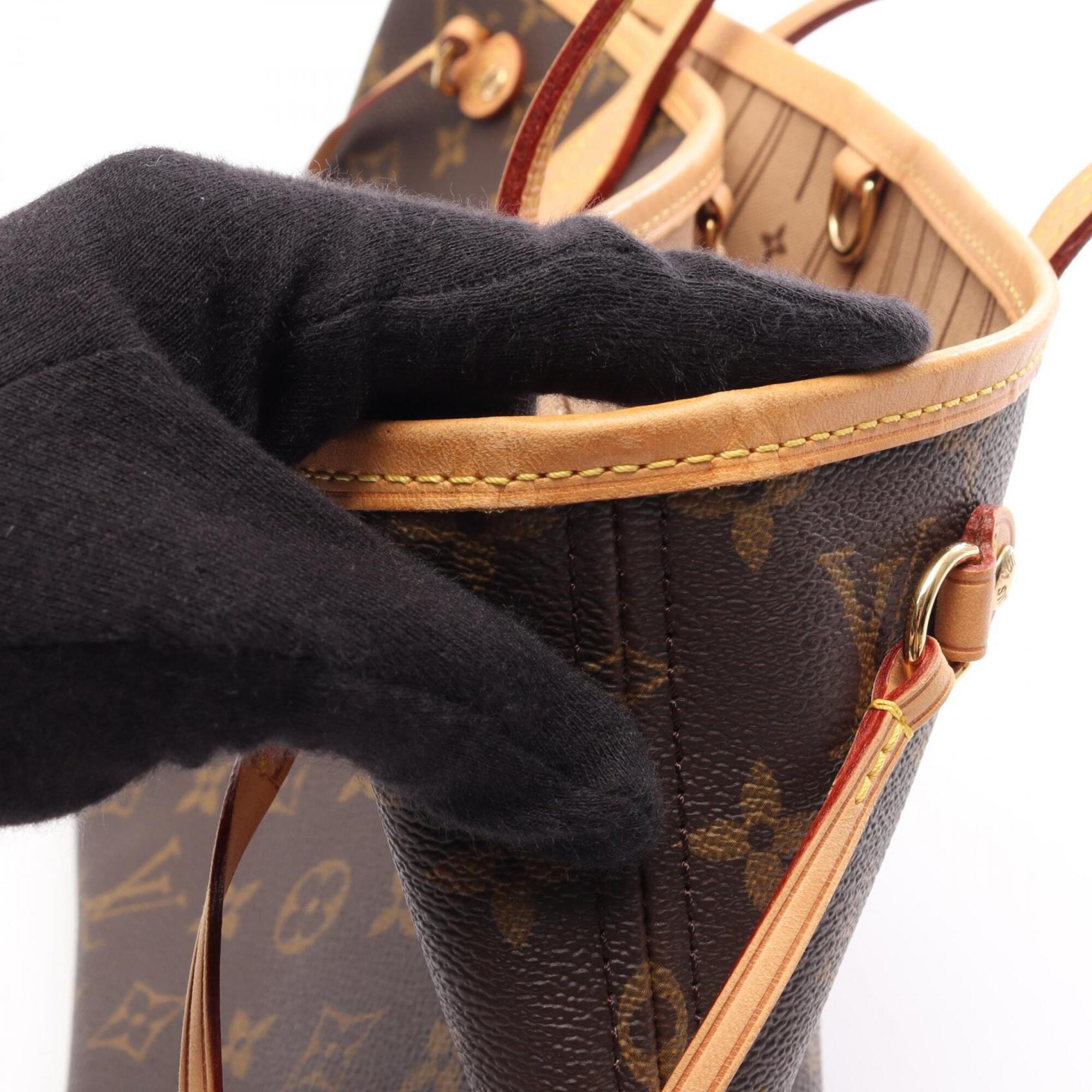 Louis Vuitton Brown Pvc Coated Canvas Leather Handbag Tote Bag (Pre-Owned)