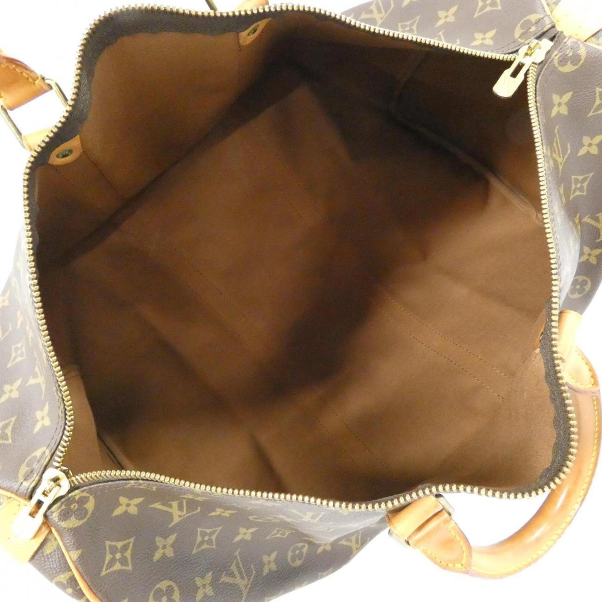 Louis Vuitton Monogram Marron Coated Canvas Boston Bag (Pre-Owned)