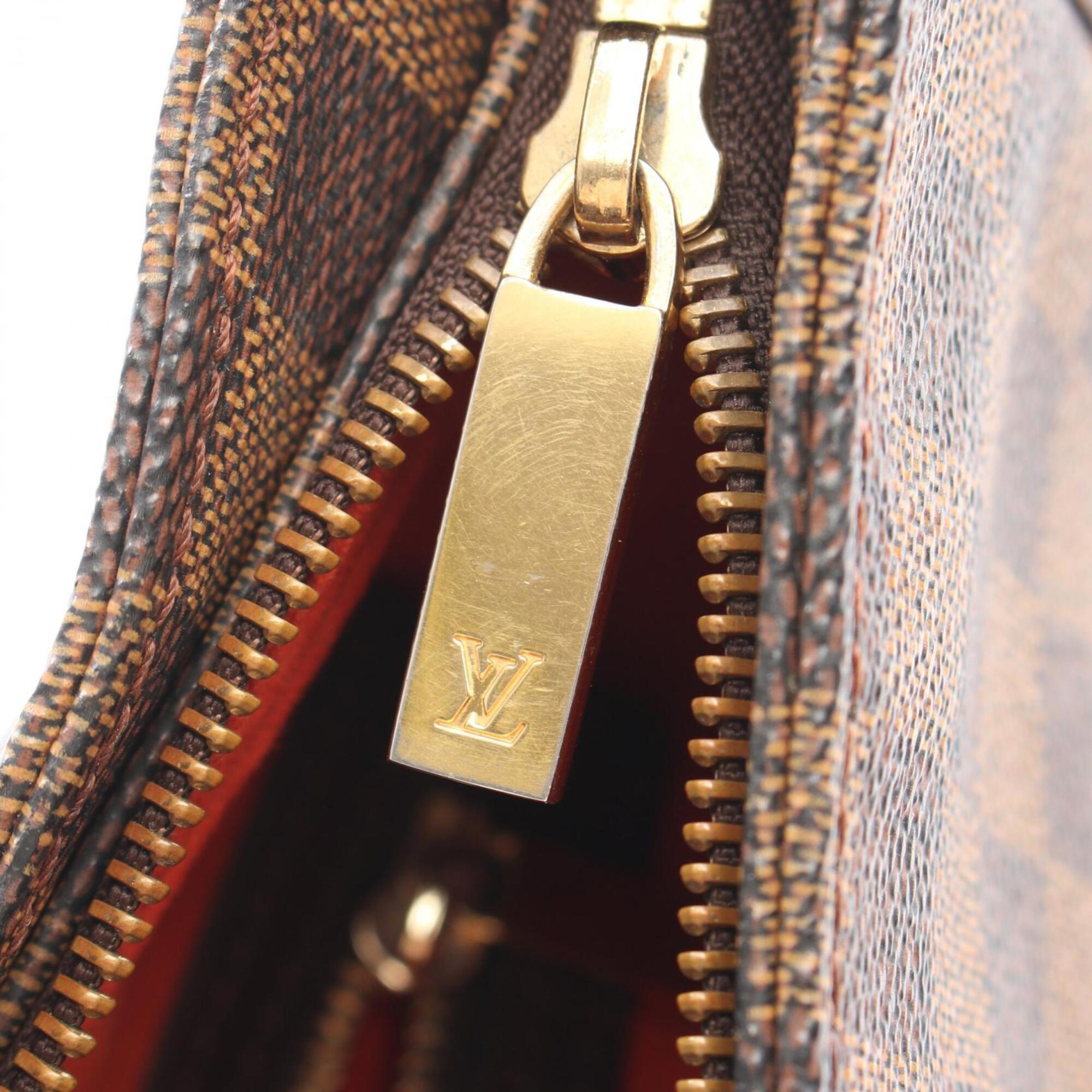 Louis Vuitton Damier Brown Coated Canvas Leather Handbag Shoulder Bag (Pre-Owned)