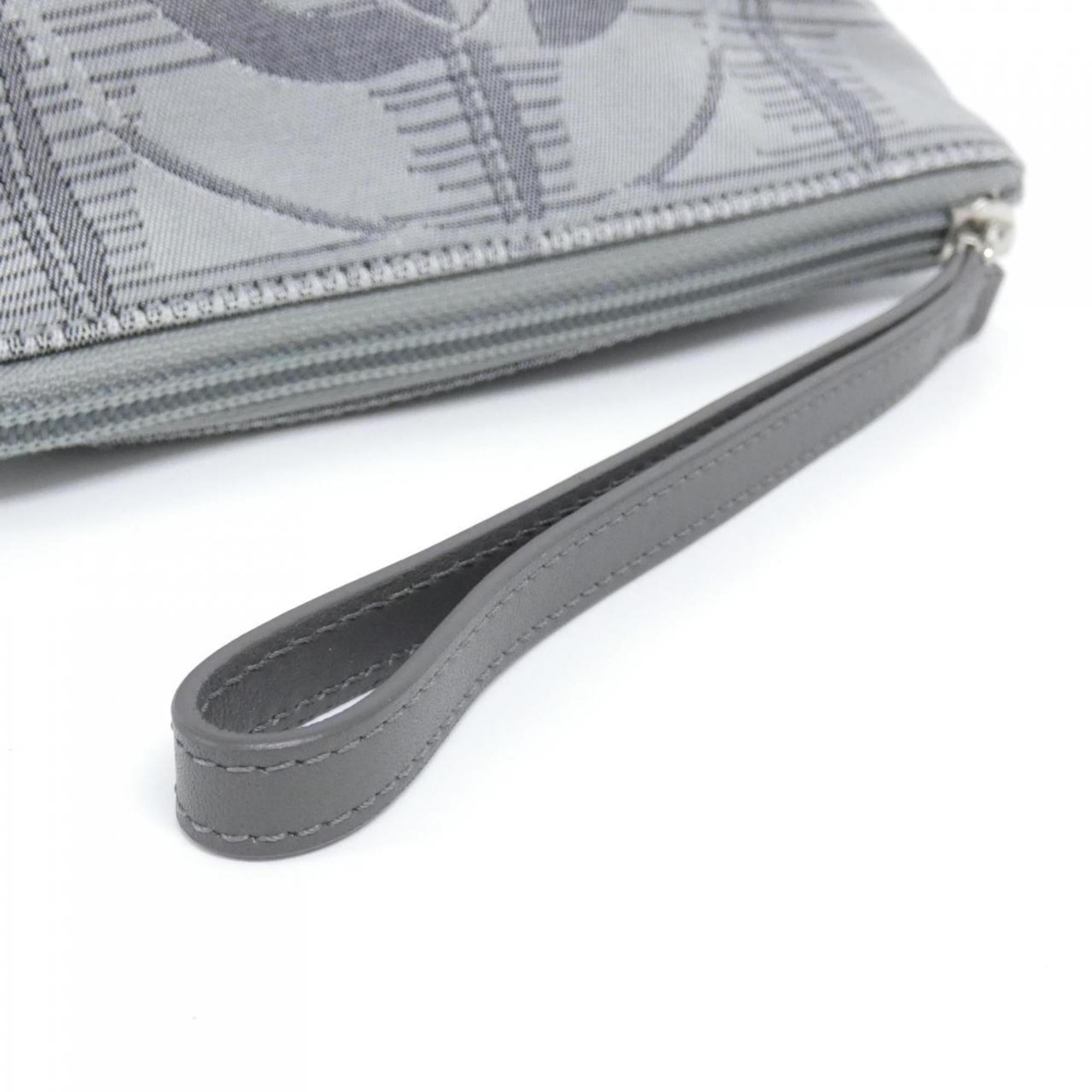 Chanel Gray Pink Nylon Pouch (Pre-Owned)
