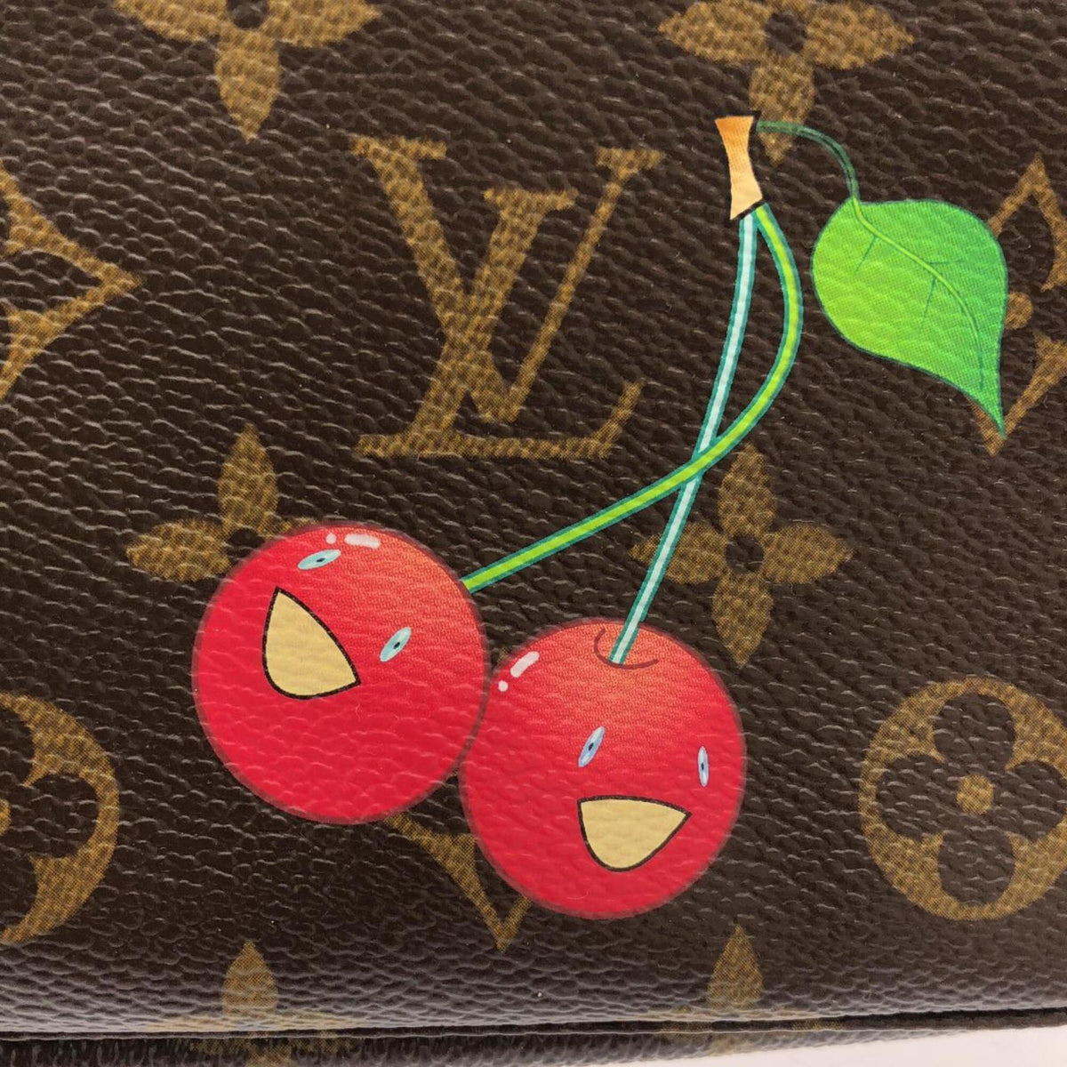 Louis Vuitton Marron Coated Canvas Pochette Pouch (Pre-Owned)