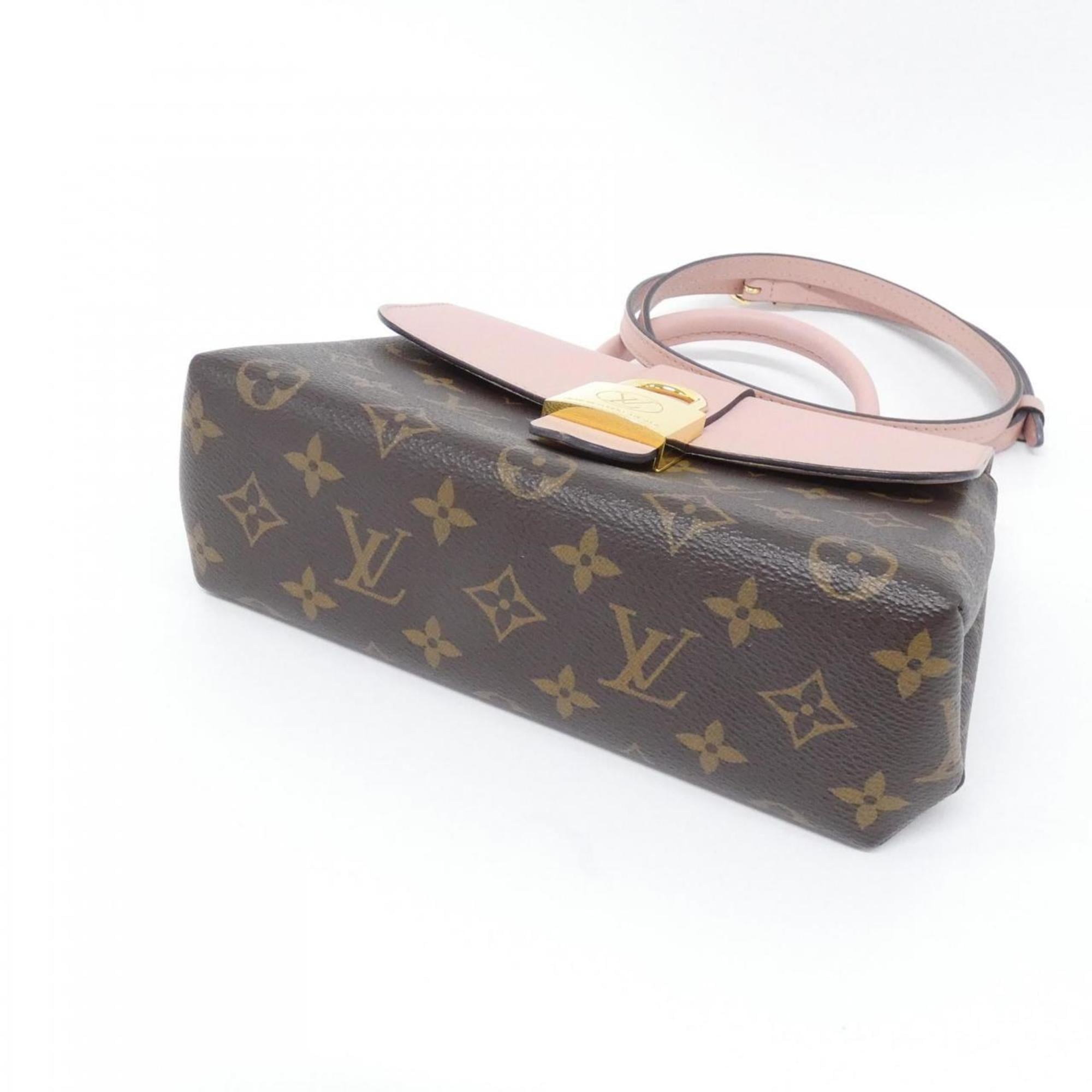 Louis Vuitton Marron Rose Poudre Coated Canvas Handbag (Pre-Owned)