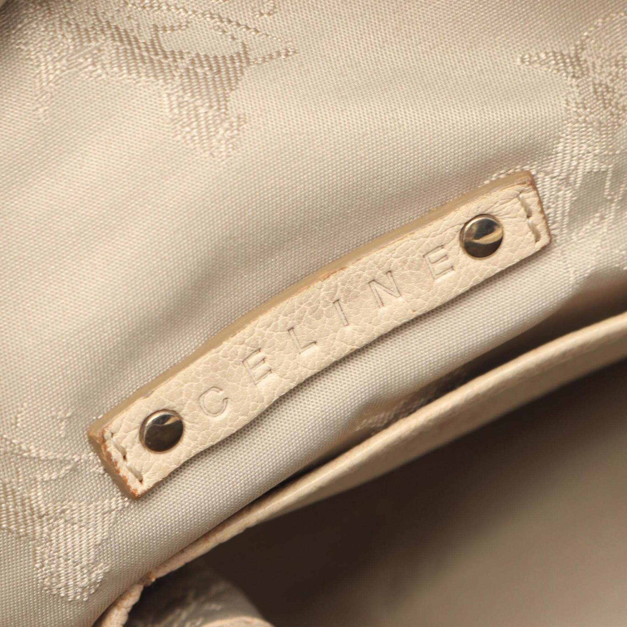 Celine Ivory Leather Handbag (Pre-Owned)