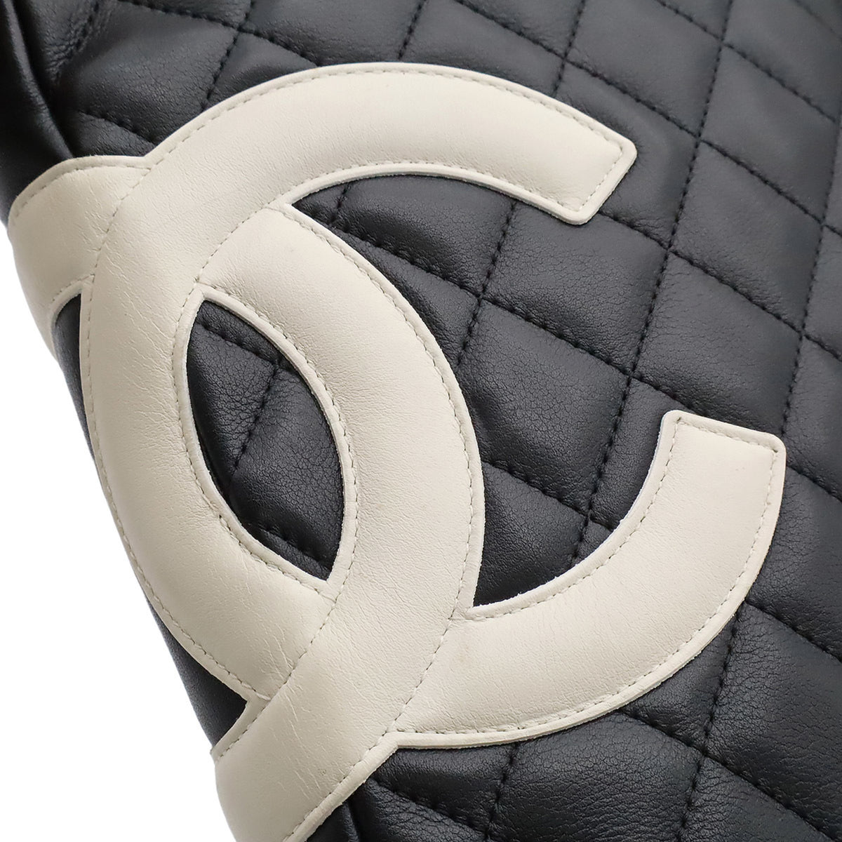 Chanel Black White Cambon Ligne Shoulder Bag (Pre-Owned)