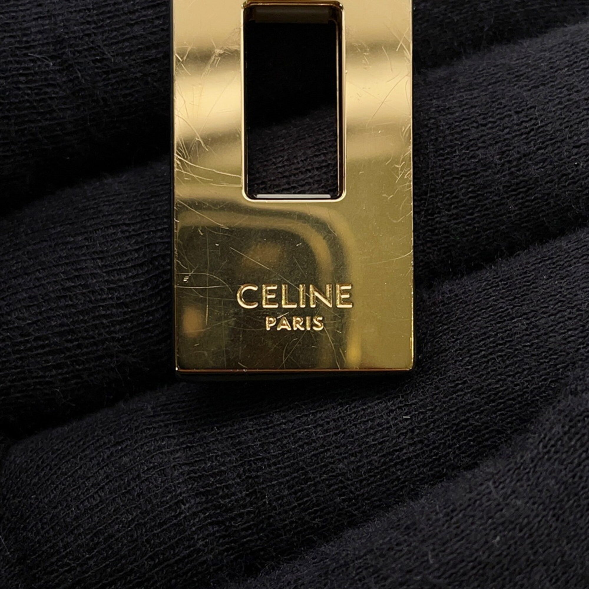 Celine Black Leather Handbag Shoulder Bag (Pre-Owned)