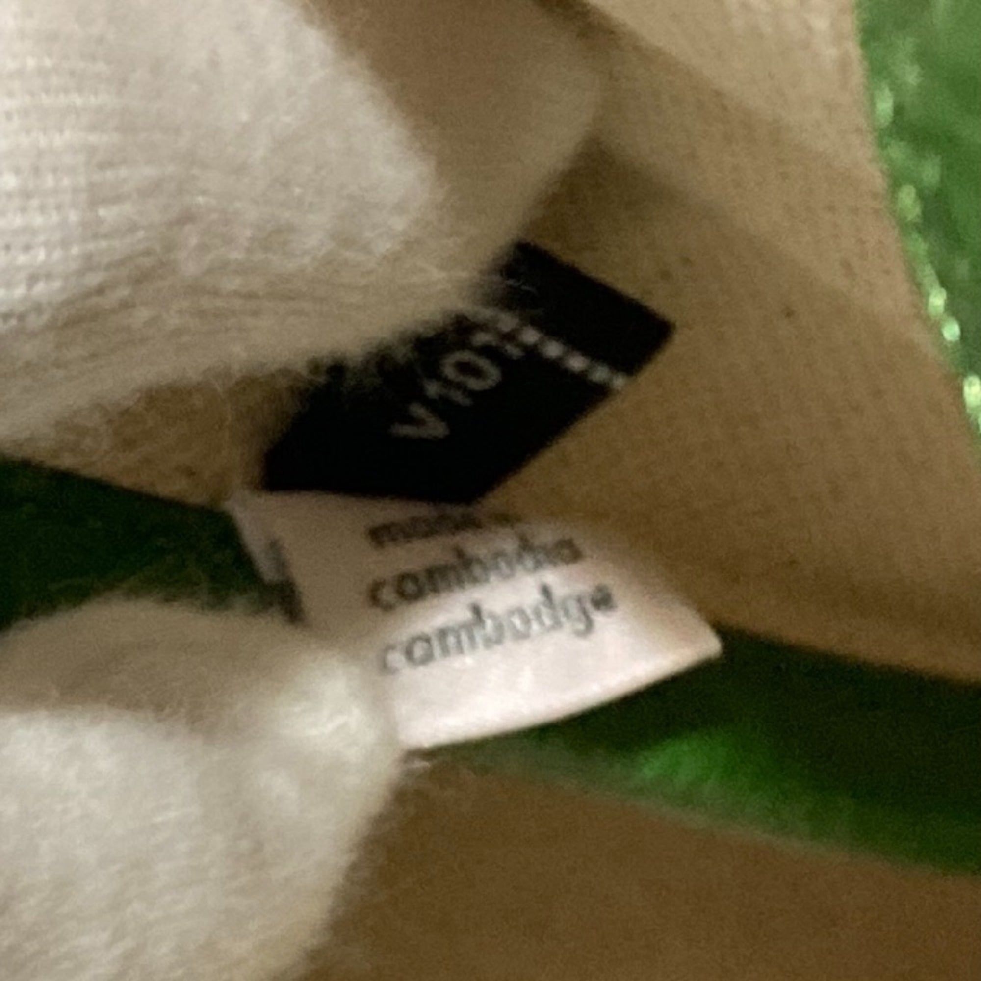 Kate Spade Green Ivory Canvas Leather Handbag Tote Bag (Pre-Owned)