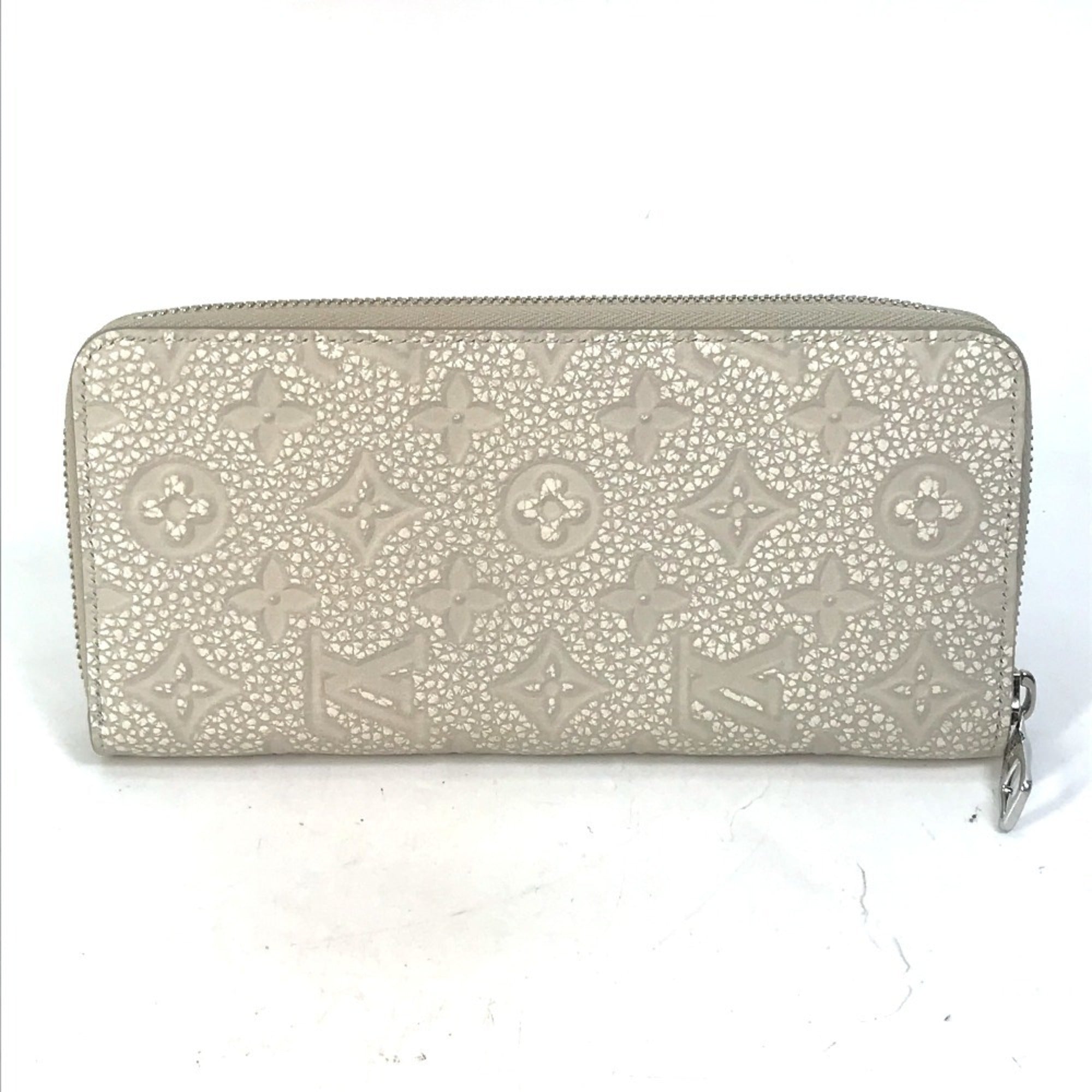 Louis Vuitton White Leather Long Wallet (Bi-Fold) (Pre-Owned)