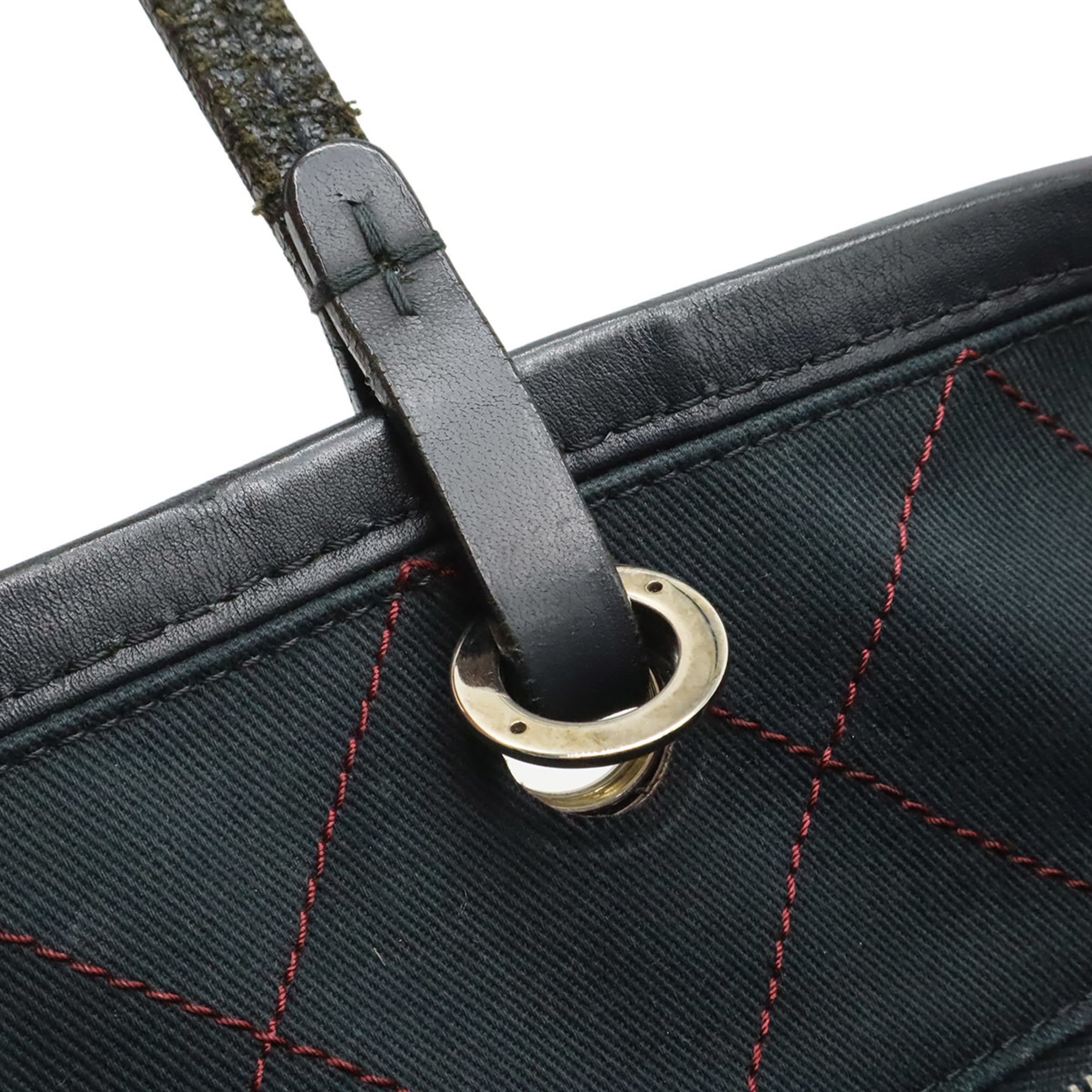 Chanel Black Bordeaux Grained Calfskin Shoulder Bag Tote Bag (Pre-Owned)