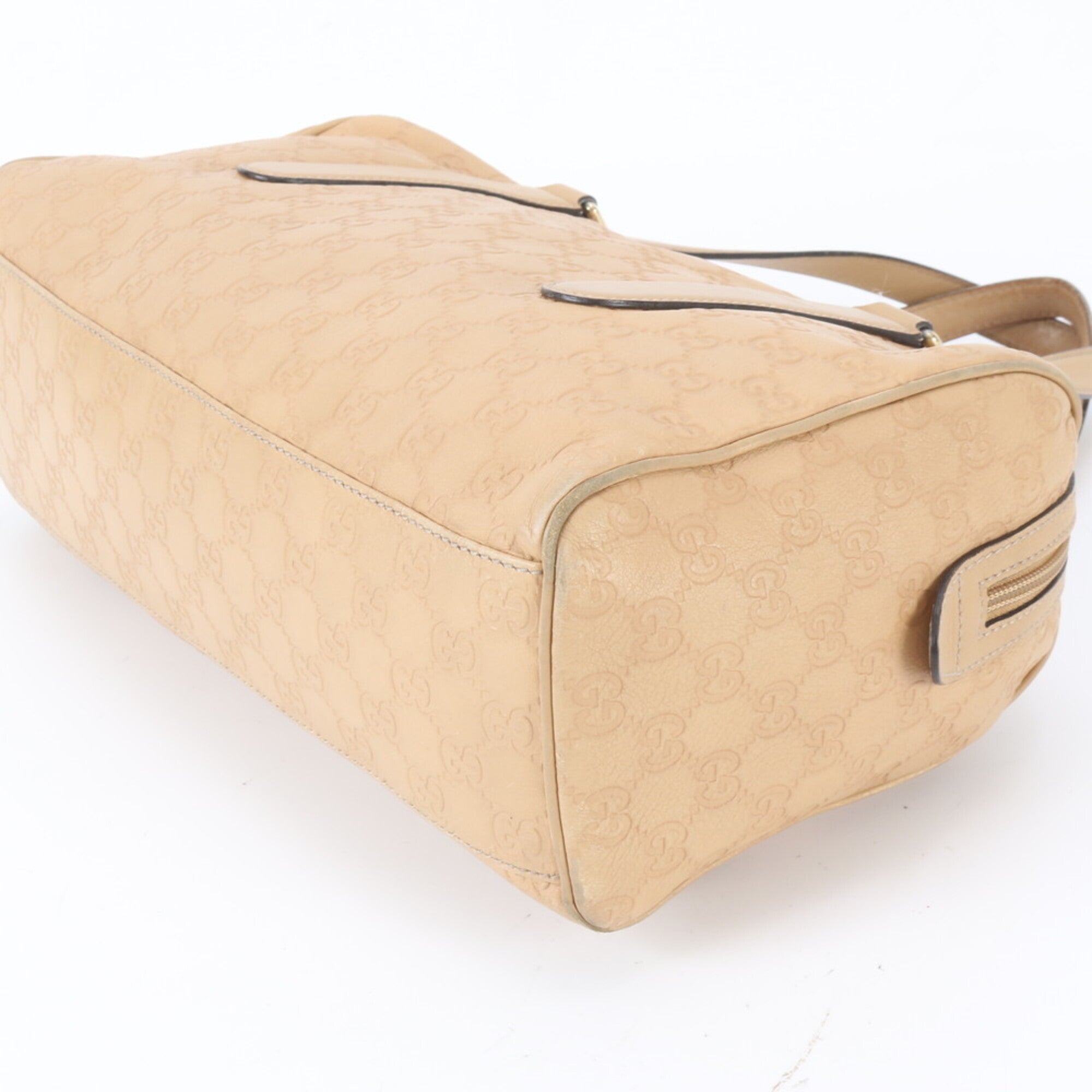 Gucci Guccissima Beige Leather Handbag Tote Bag (Pre-Owned)