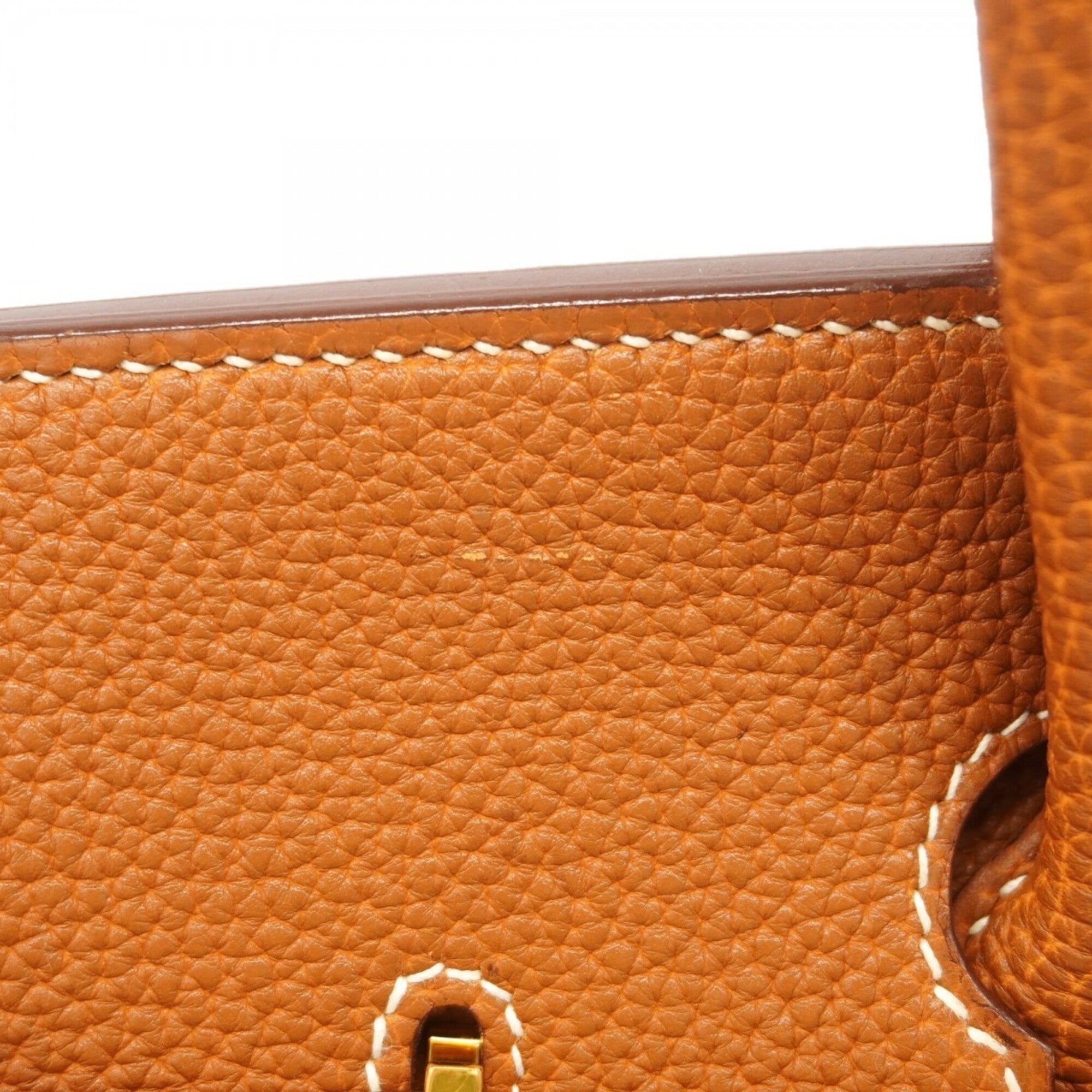 Hermes Gold Togo Leather Handbag (Pre-Owned)