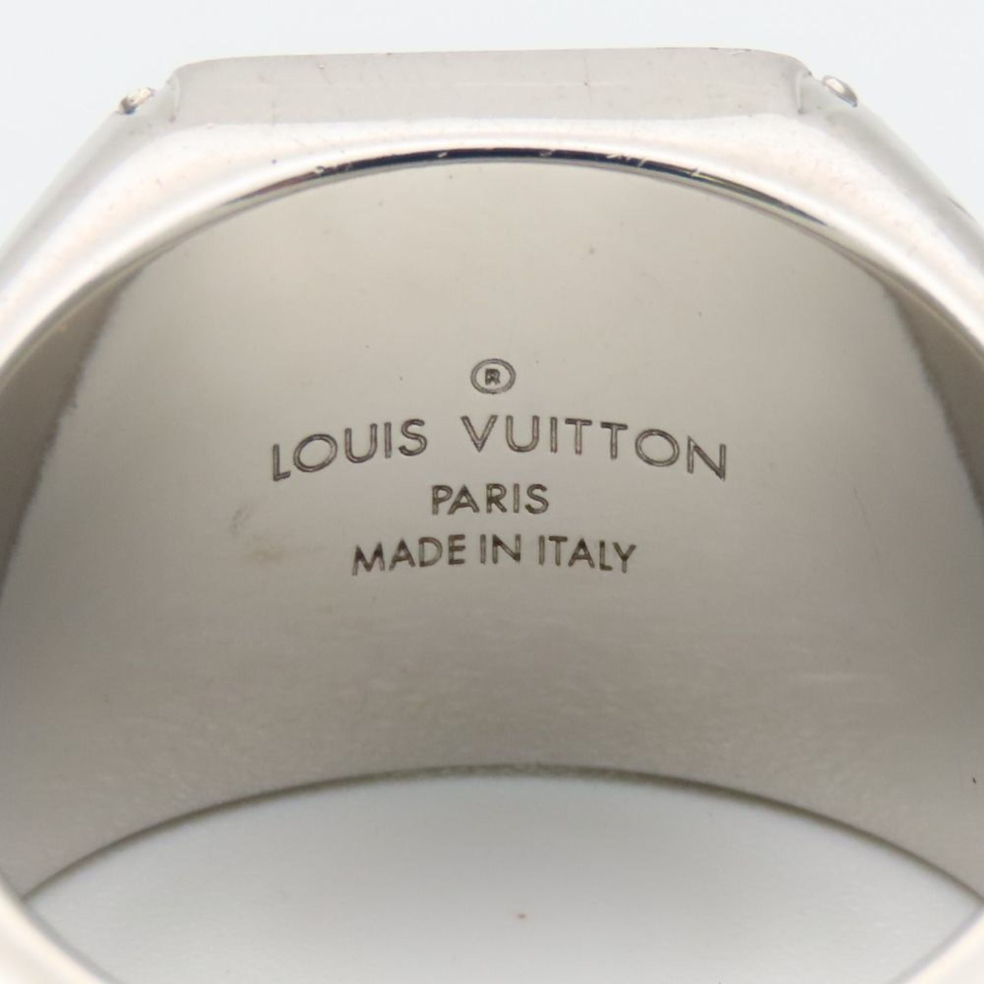 Louis Vuitton Silver Metal Band Ring (Pre-Owned)