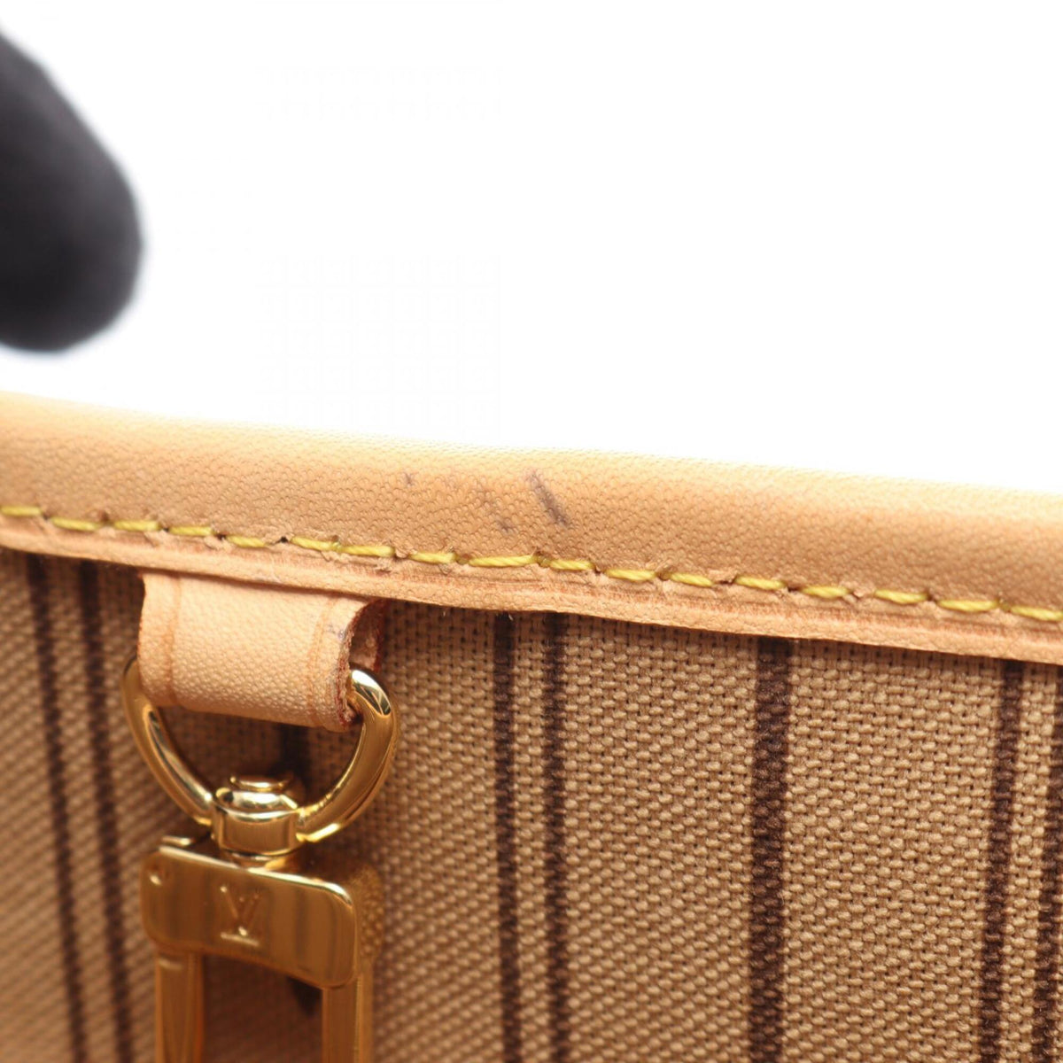Louis Vuitton Brown Coated Canvas Leather Handbag Tote Bag (Pre-Owned)