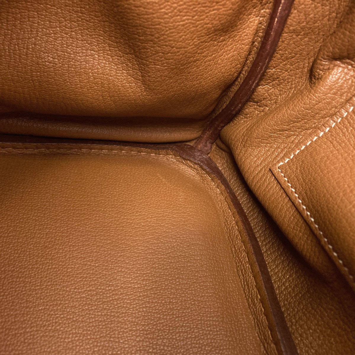 Hermes Gold Brown Taurillon Clemence Leather Handbag (Pre-Owned)