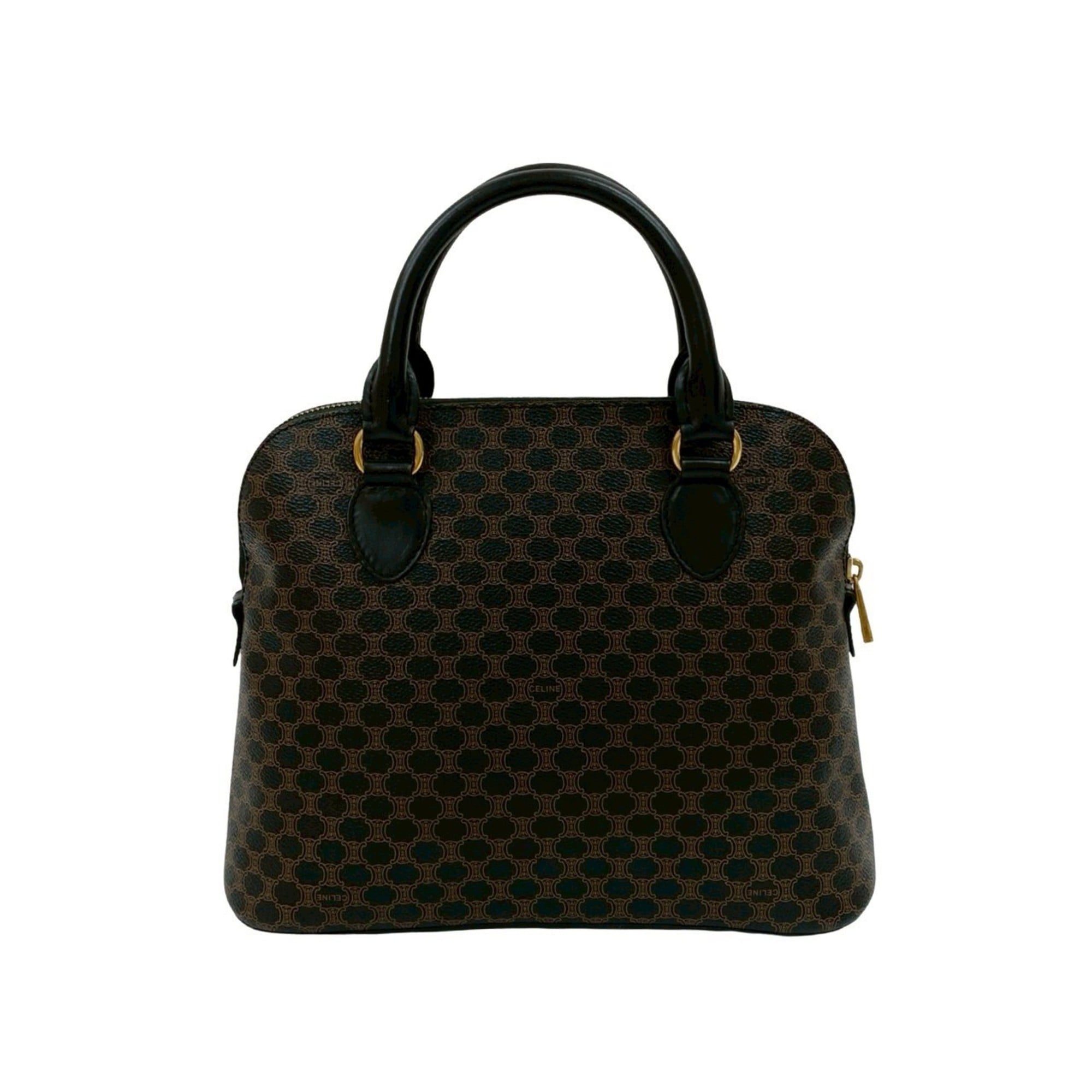 Celine Black Brown Leather Pvc Handbag Tote Bag (Pre-Owned)