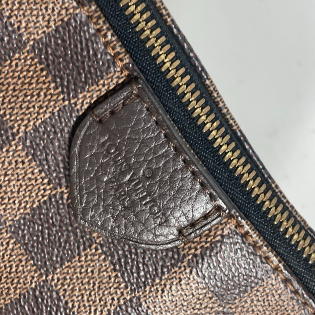 Louis Vuitton Black Brown Damier Canvas Noir Damier Canvas Leather Shoulder Bag Tote Bag (Pre-Owned)