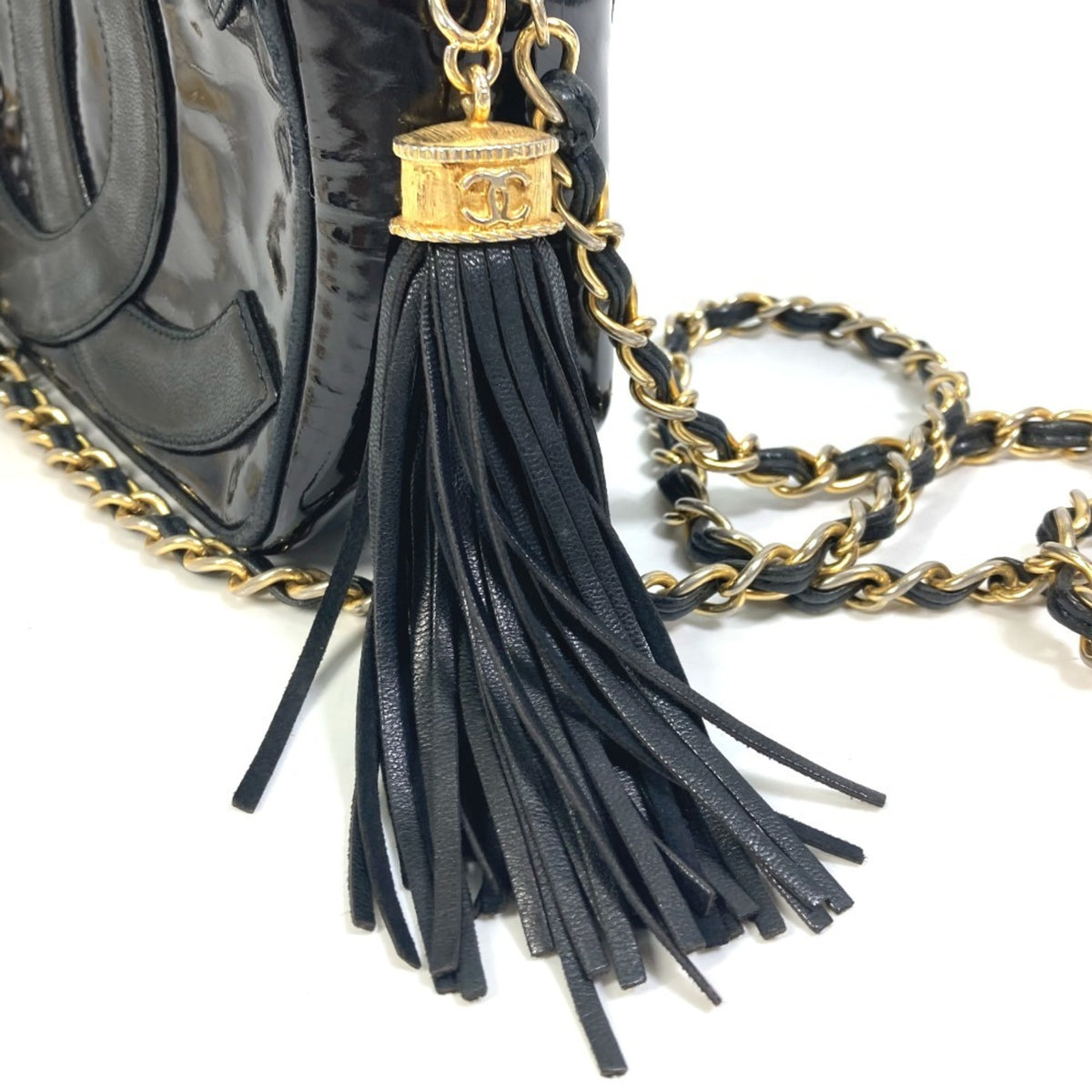 Chanel Black Leather Pochette Shoulder Bag (Pre-Owned)