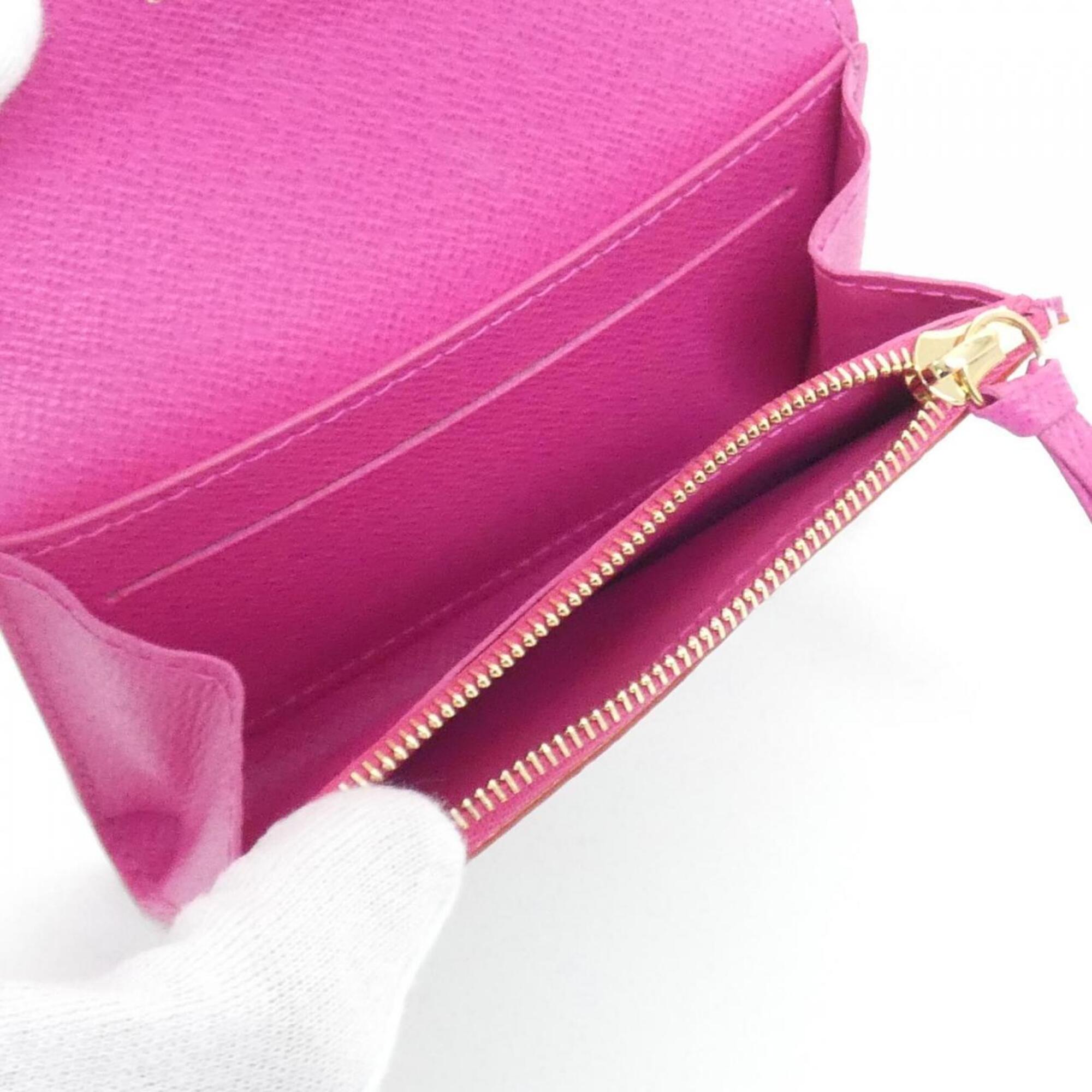 Louis Vuitton Pink White Coated Canvas Coin Purse/Coin Case (Pre-Owned)
