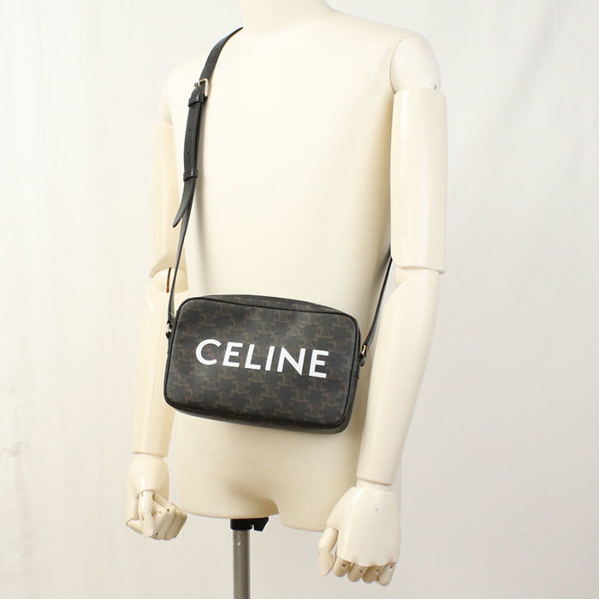 Celine Brown Pvc Leather Messenger Bag Shoulder Bag (Pre-Owned)
