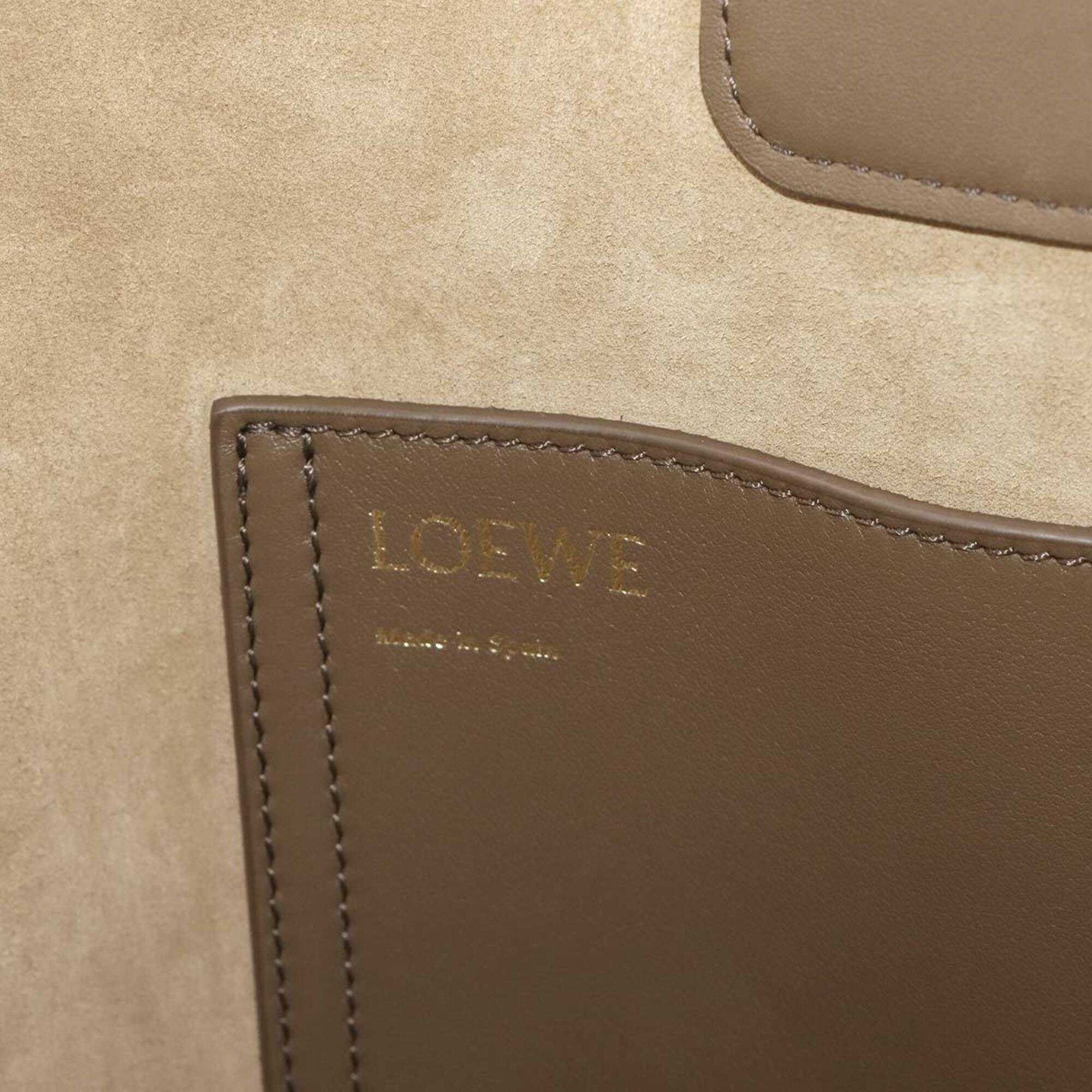 Loewe Brown Leather Handbag Shoulder Bag (Pre-Owned)