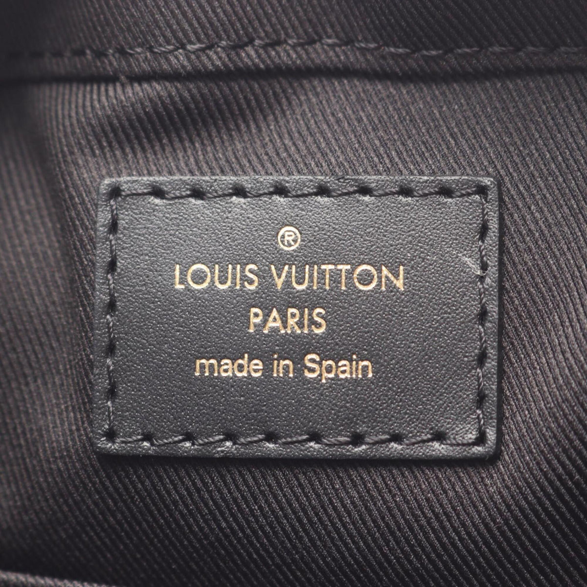 Louis Vuitton Black Brown Coated Canvas Leather Handbag Shoulder Bag (Pre-Owned)