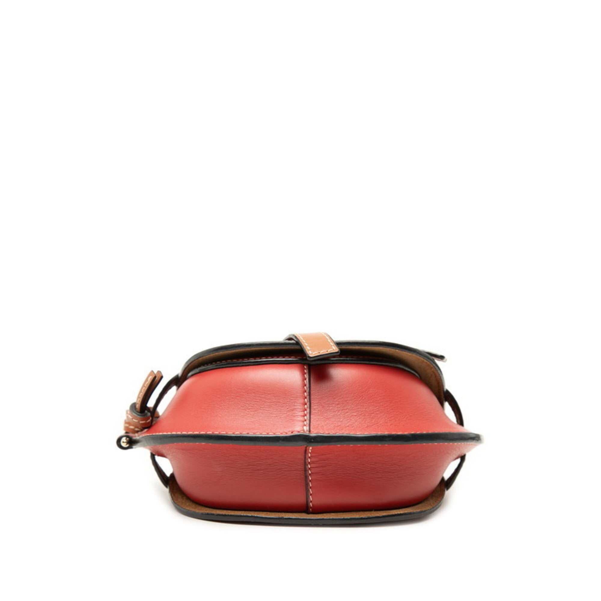 Loewe Brown Red Color Leather Shoulder Bag (Pre-Owned)