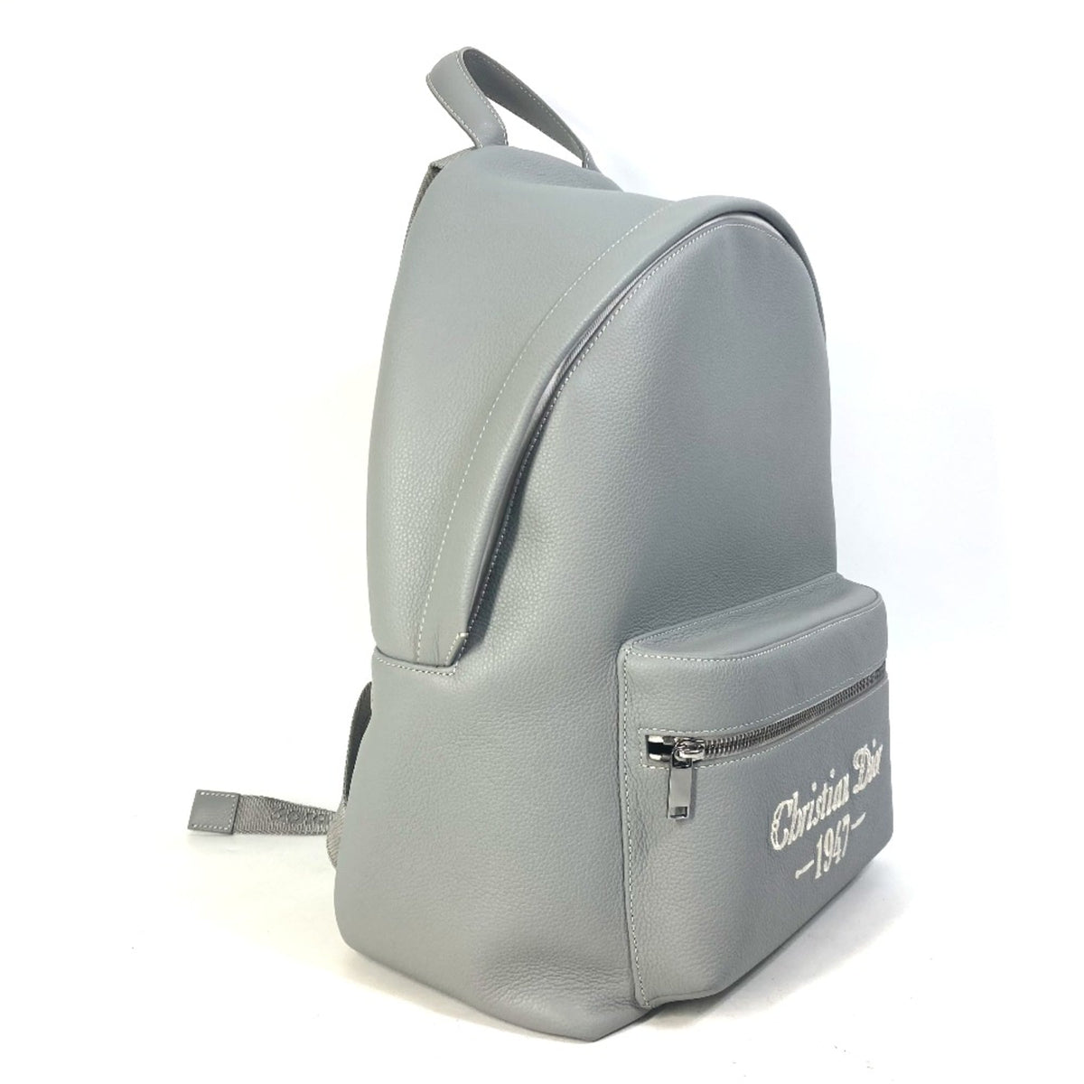 Christian Dior Gray Leather Backpack (Pre-Owned)
