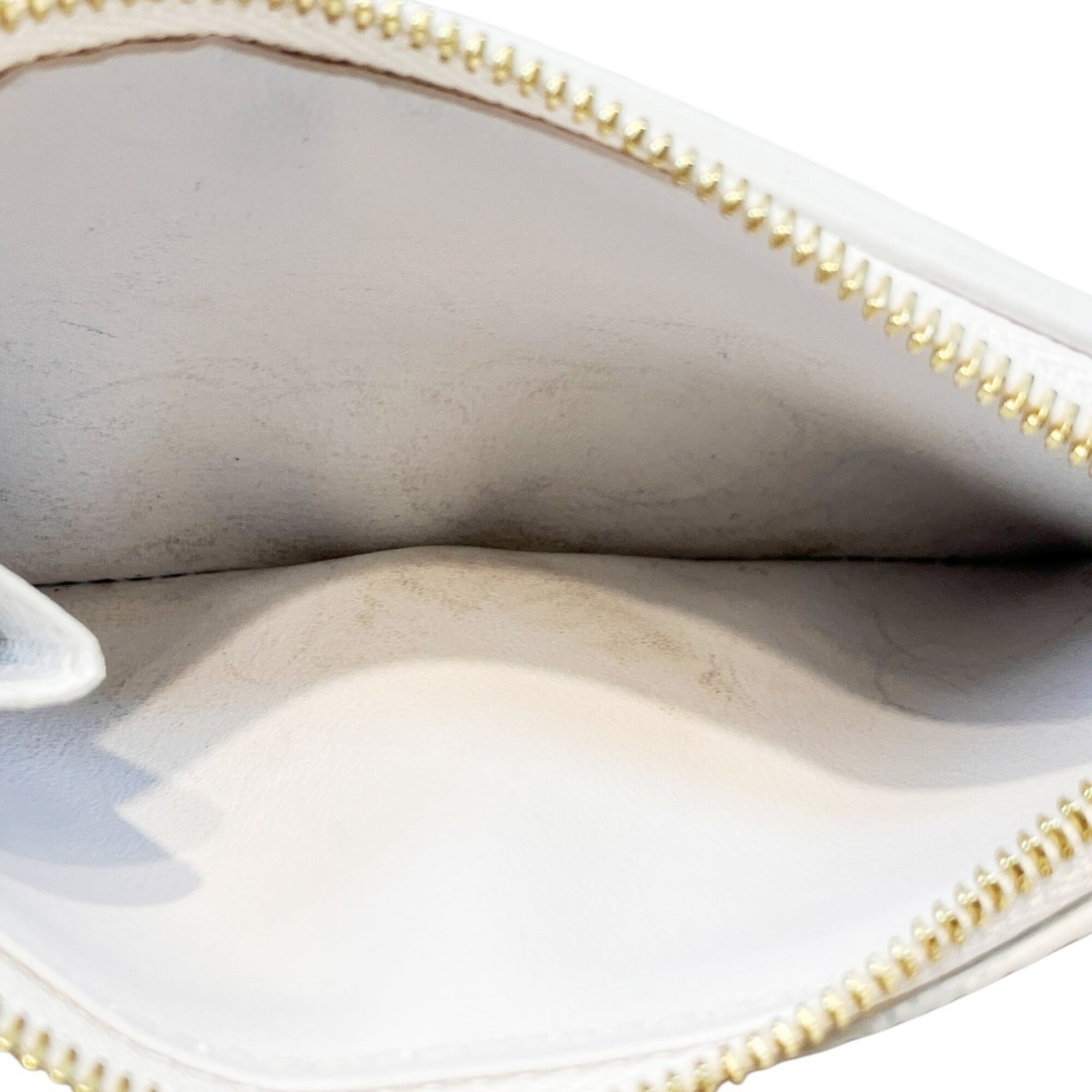 Louis Vuitton White Leather Wallet (Tri-Fold) (Pre-Owned)