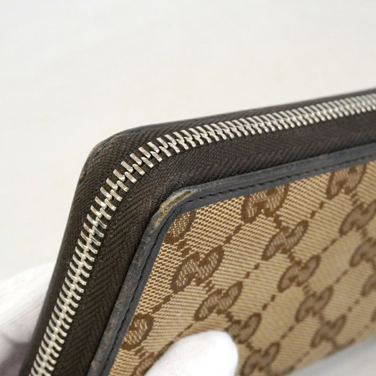 Gucci Brown Canvas Long Wallet (Bi-Fold) (Pre-Owned)