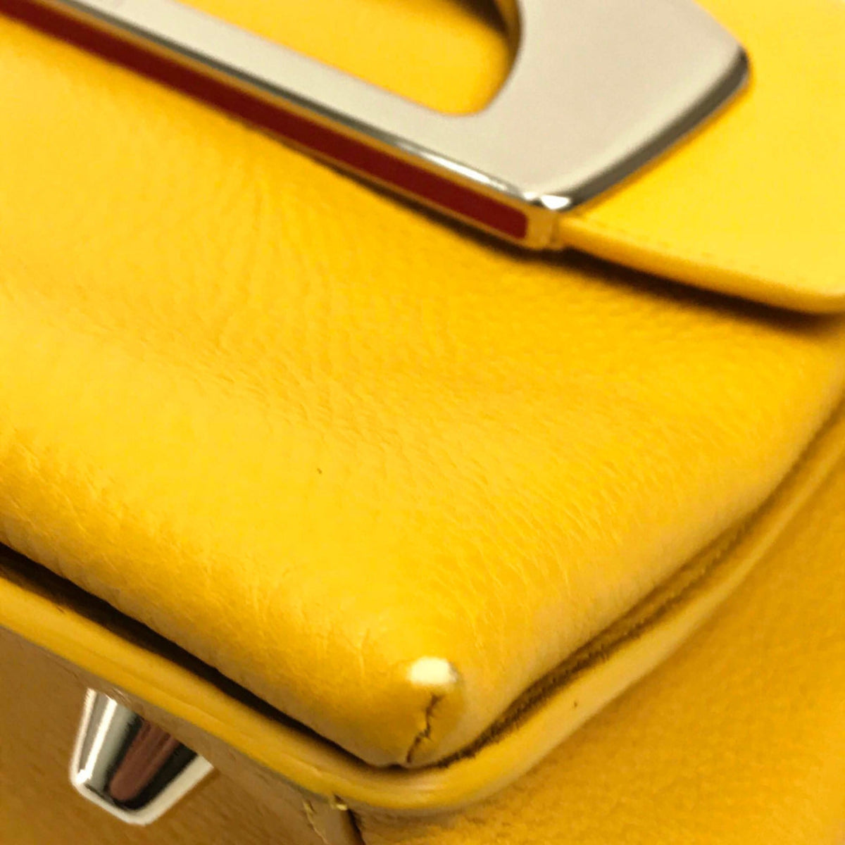 Christian Louboutin Yellow Leather Handbag Shoulder Bag (Pre-Owned)