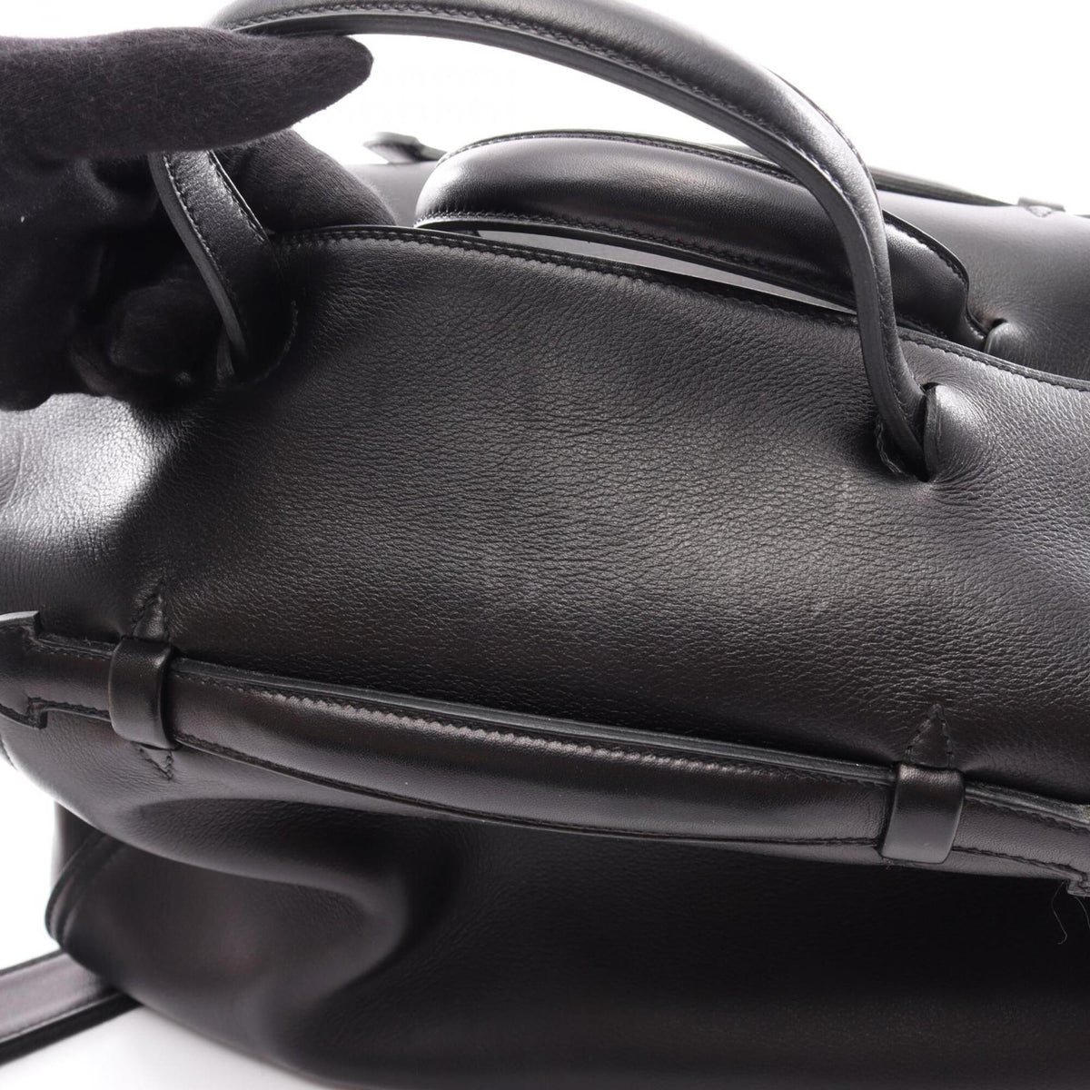 Hermes Black Leather Handbag (Pre-Owned)