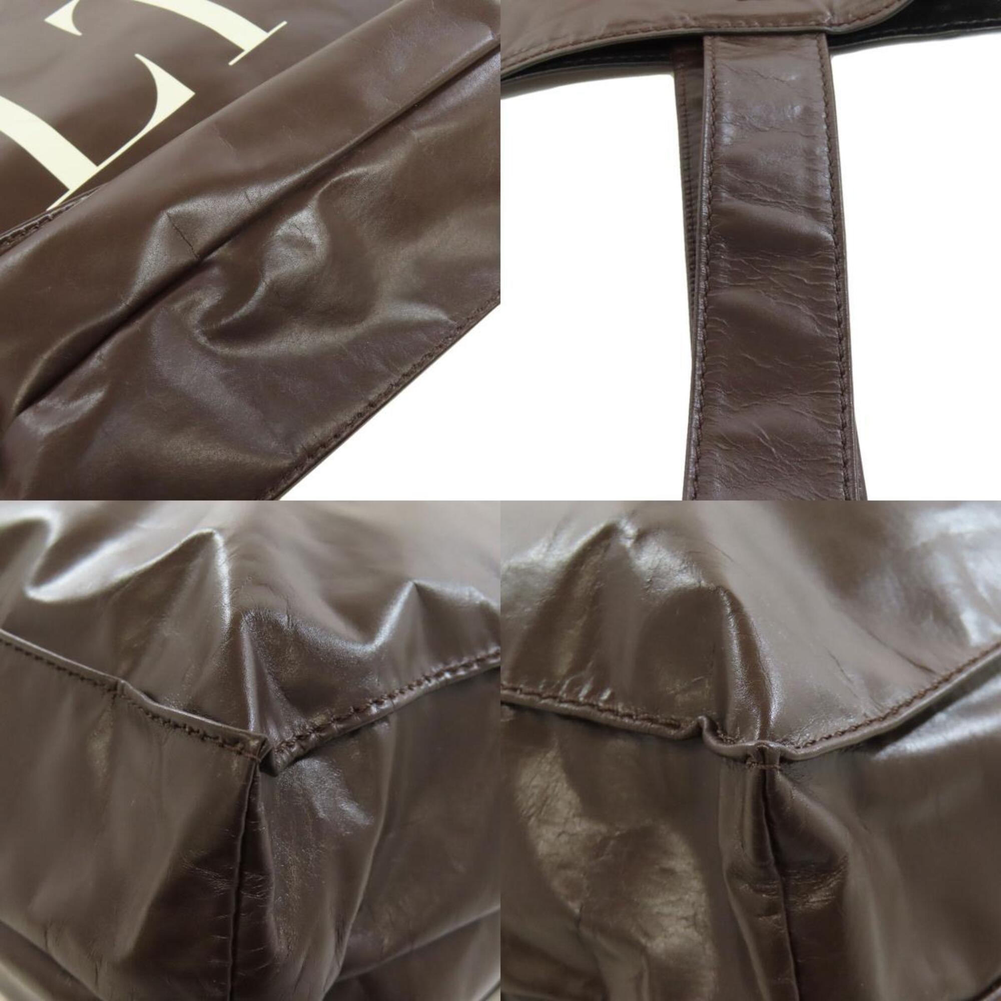 Valentino Brown Leather Tote Bag (Pre-Owned)