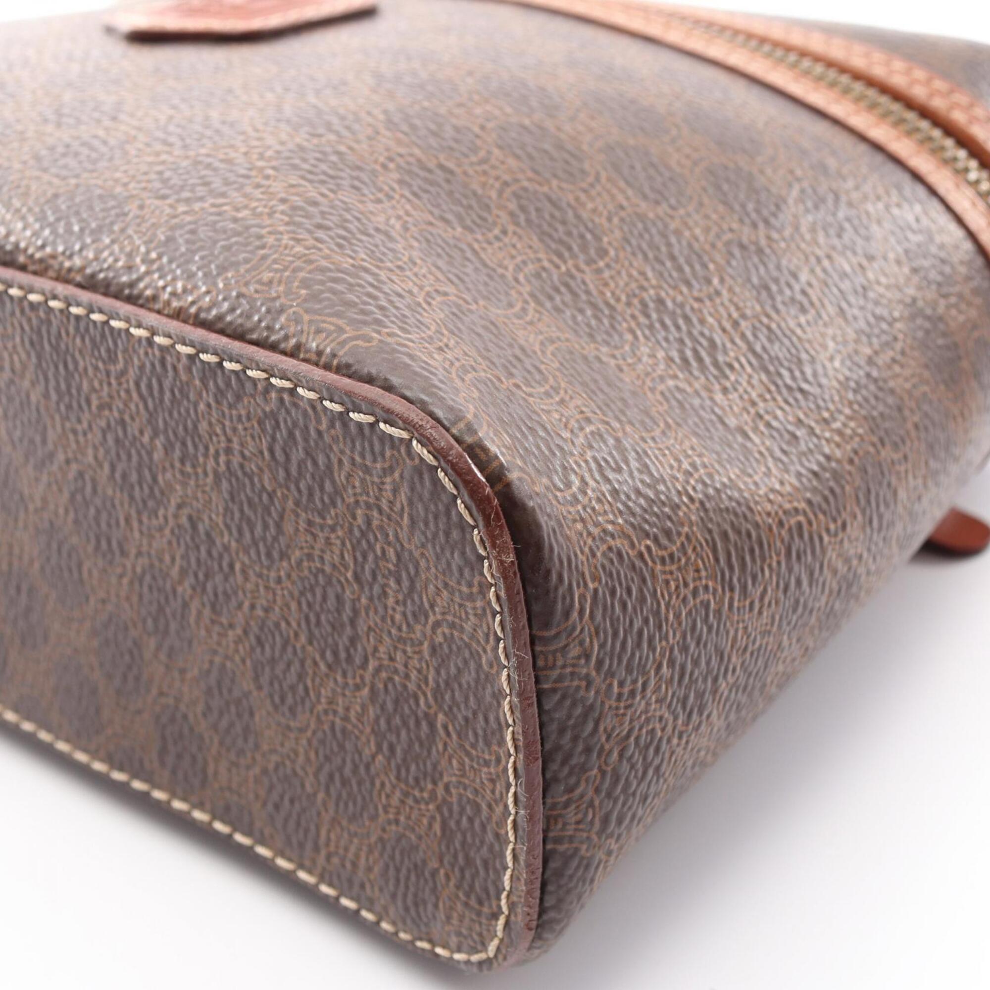 Celine Brown Coated Canvas Leather Handbag (Pre-Owned)