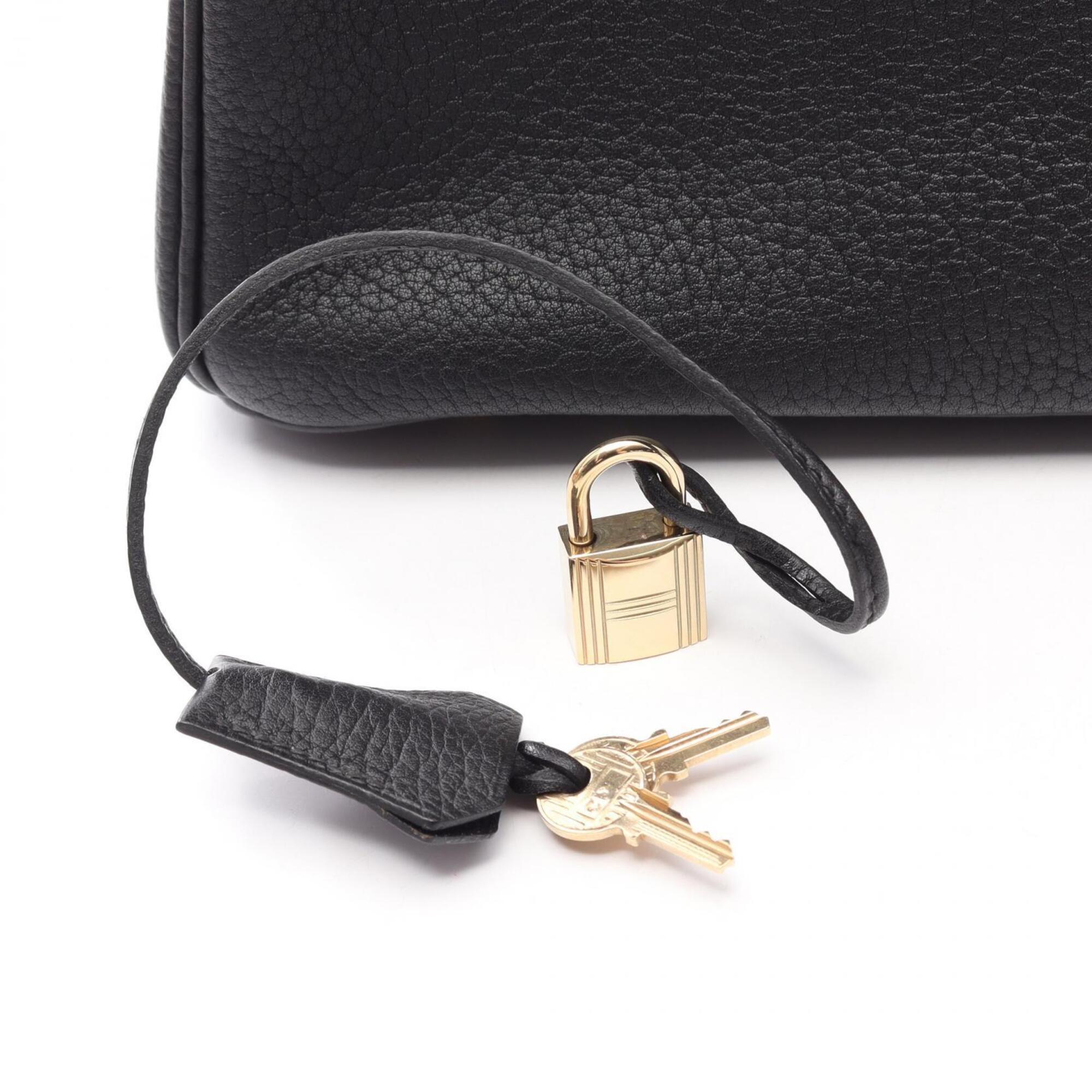 Hermes Black Ardennes Leather Leather Handbag (Pre-Owned)
