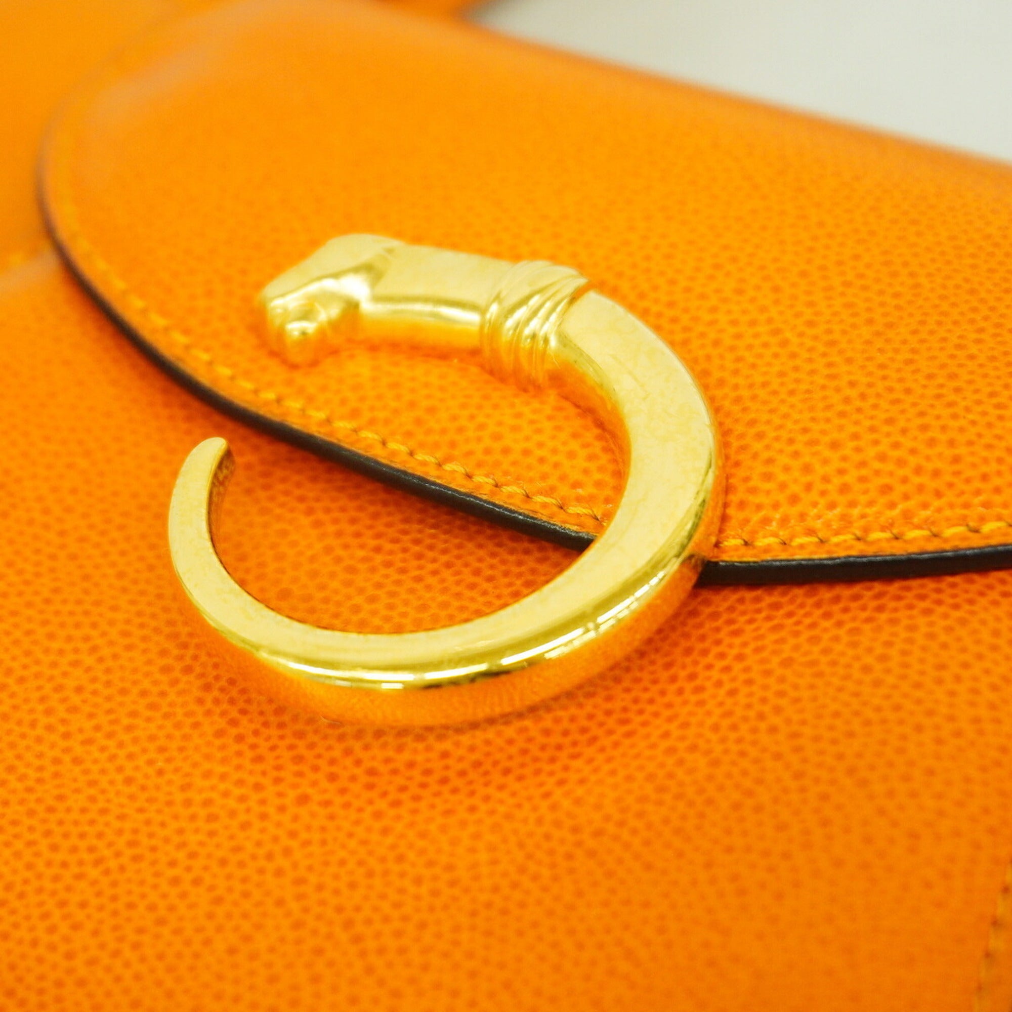 Cartier Orange Leather Handbag (Pre-Owned)