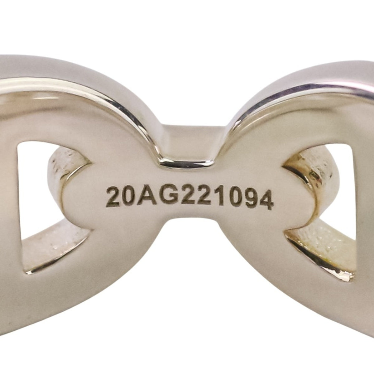 Hermes Silver Silver 925 Band Ring (Pre-Owned)