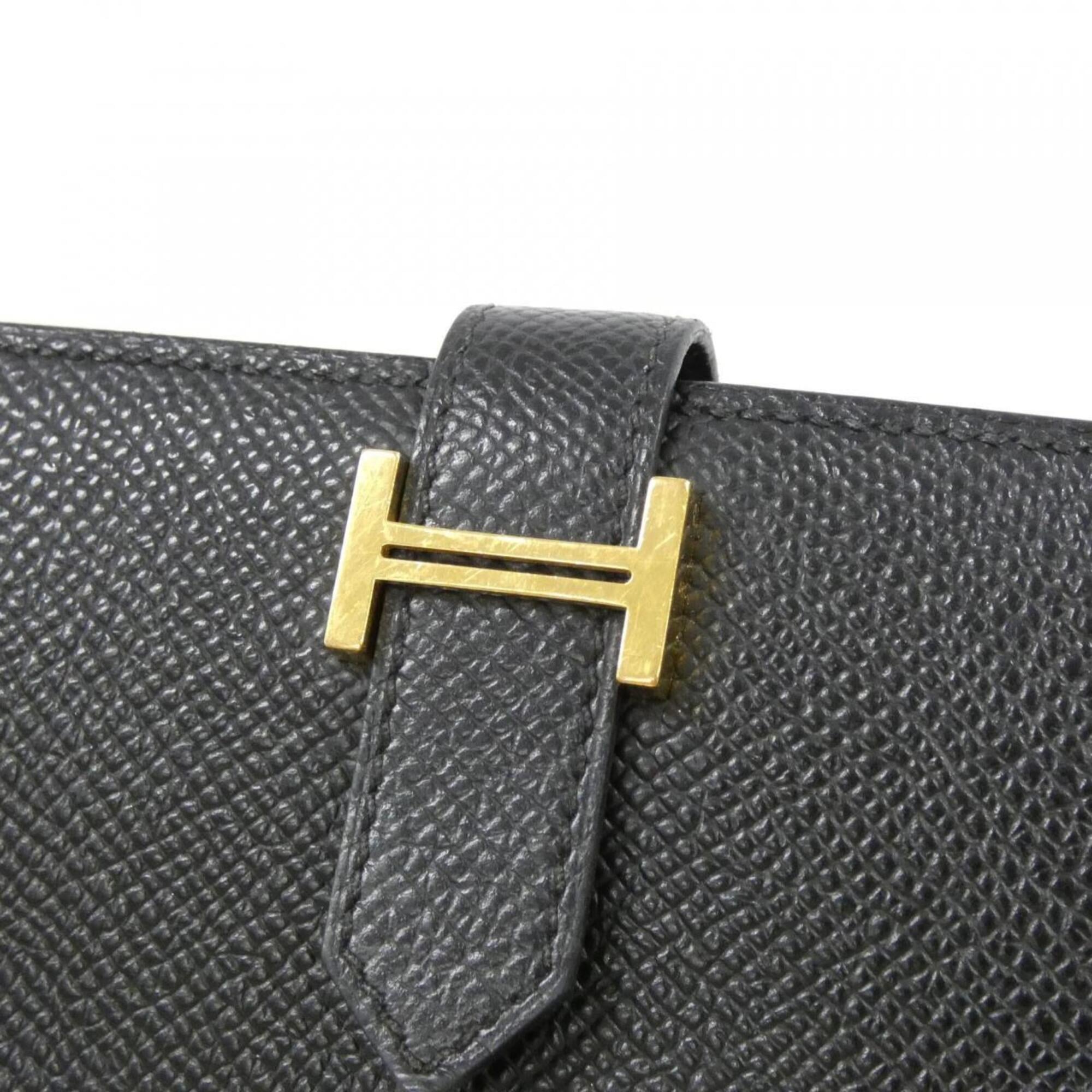 Hermes Black Epsom Leather Wallet (Bi-Fold) (Pre-Owned)