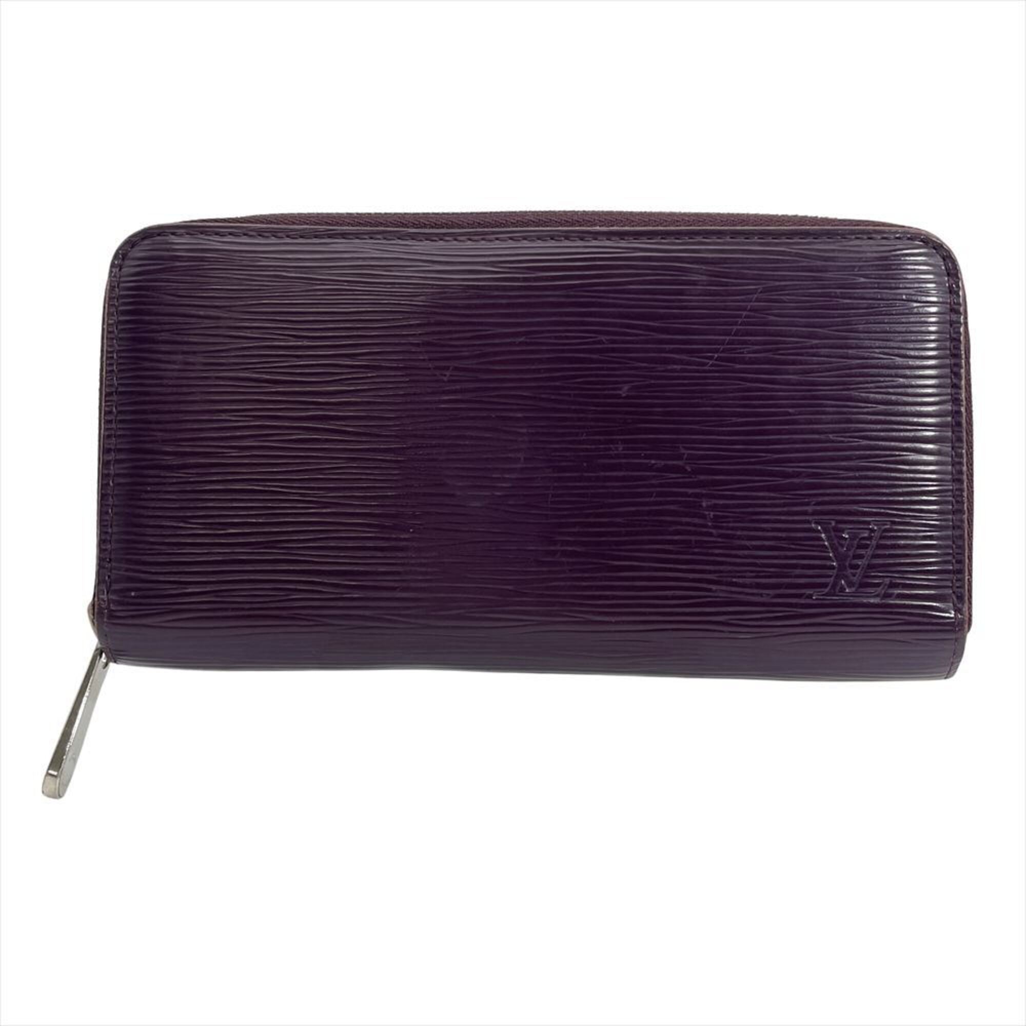 Louis Vuitton Black Cassis Purple Epi Leather Long Wallet (Bi-Fold) (Pre-Owned)