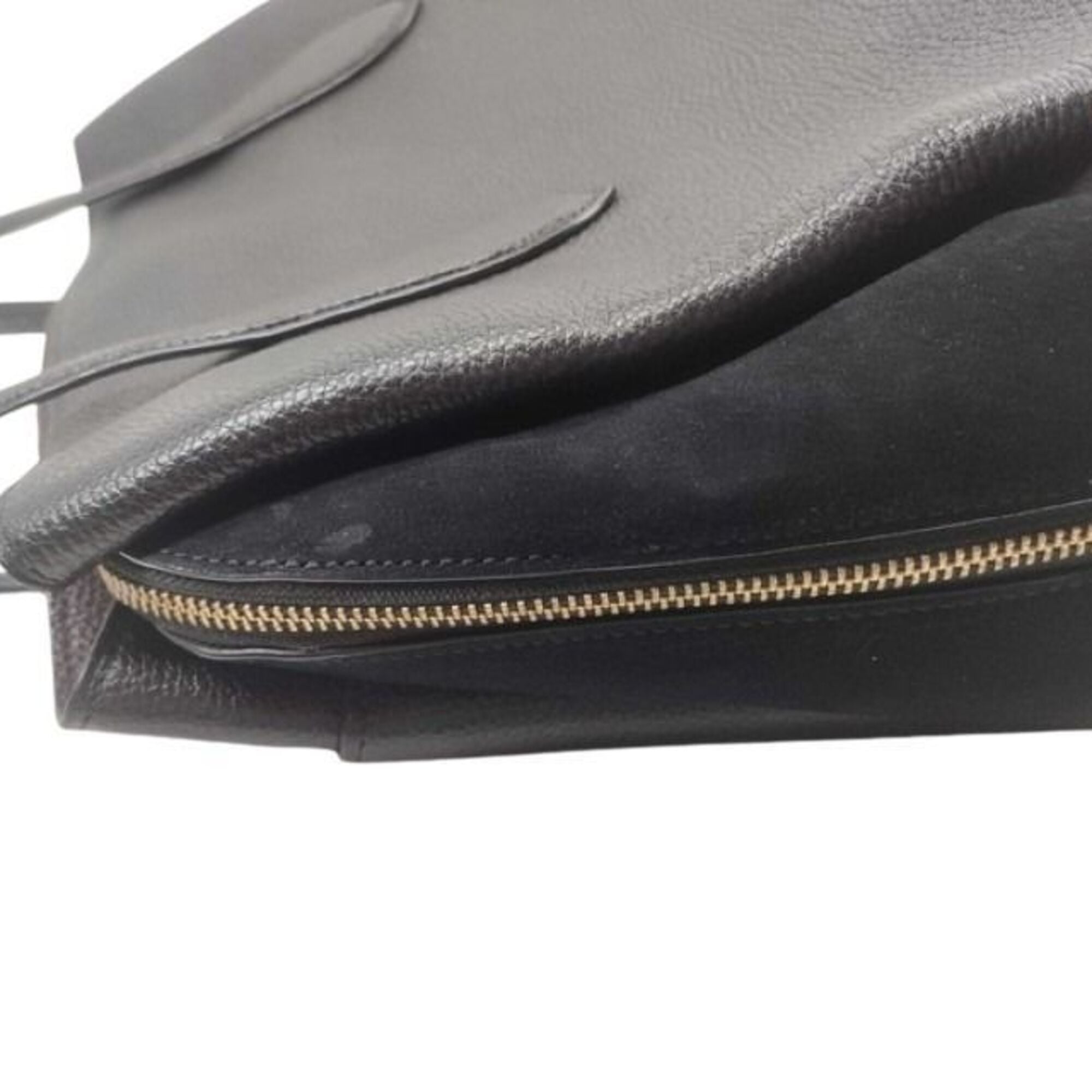Coach Black Leather Handbag Tote Bag (Pre-Owned)