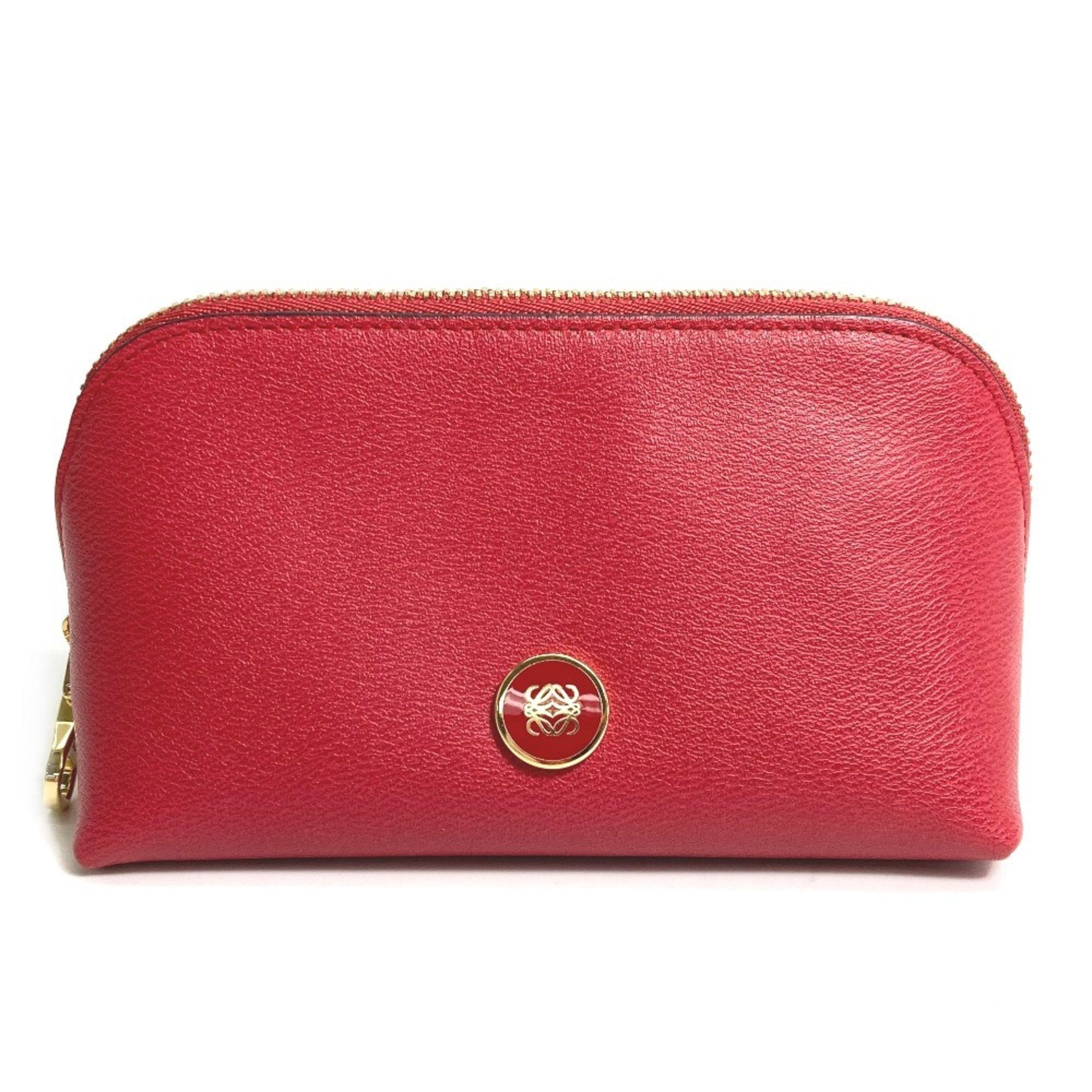 Loewe Red Leather Pouch (Pre-Owned)