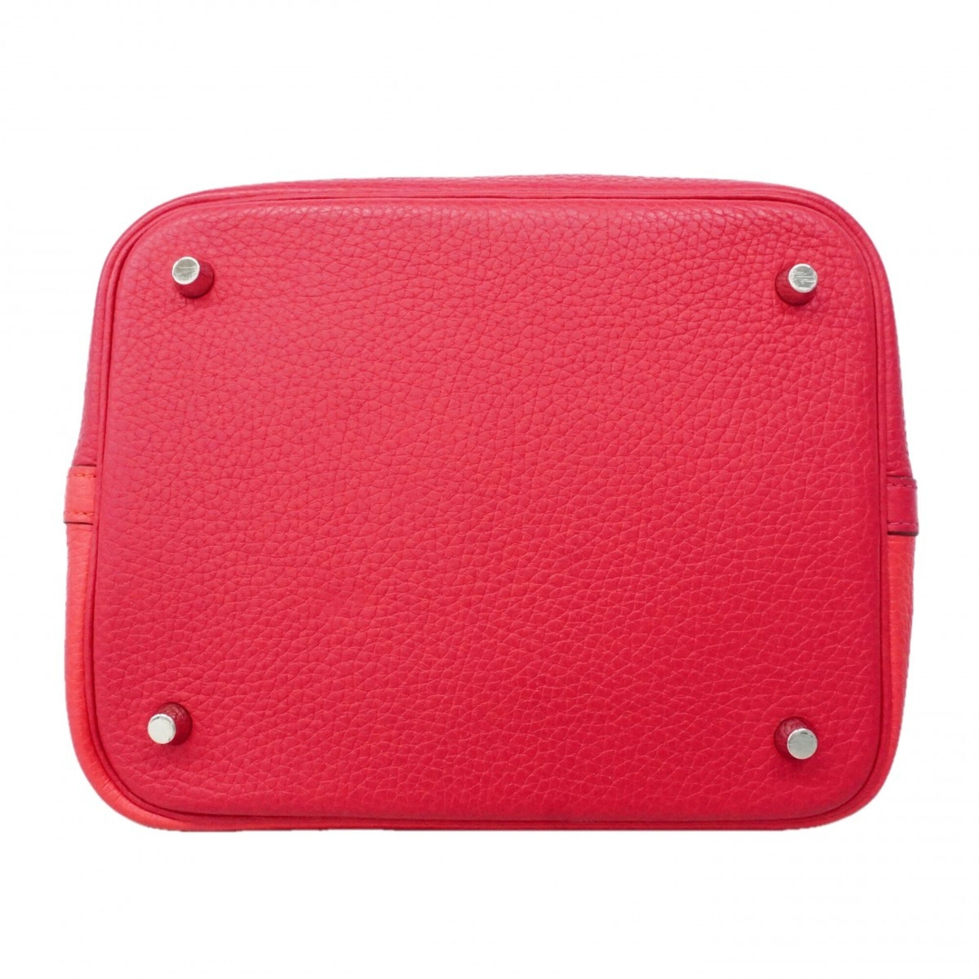 Hermes Pink Taurillon Clemence Leather Handbag (Pre-Owned)